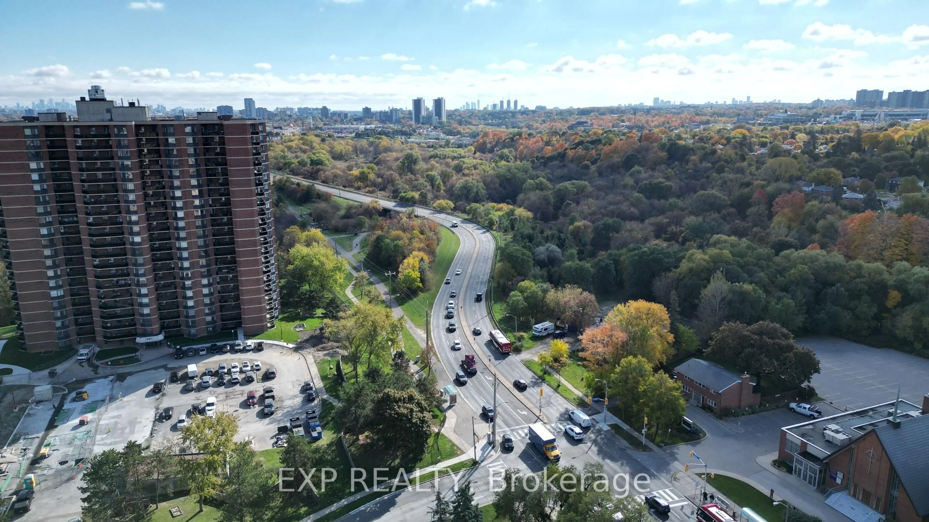 A pic from outside/outdoor area/front of a property/back of a property/a pic from drone, city buildings view from balcony for 234 Albion Rd #PH 10, Toronto Ontario M9W 6A5