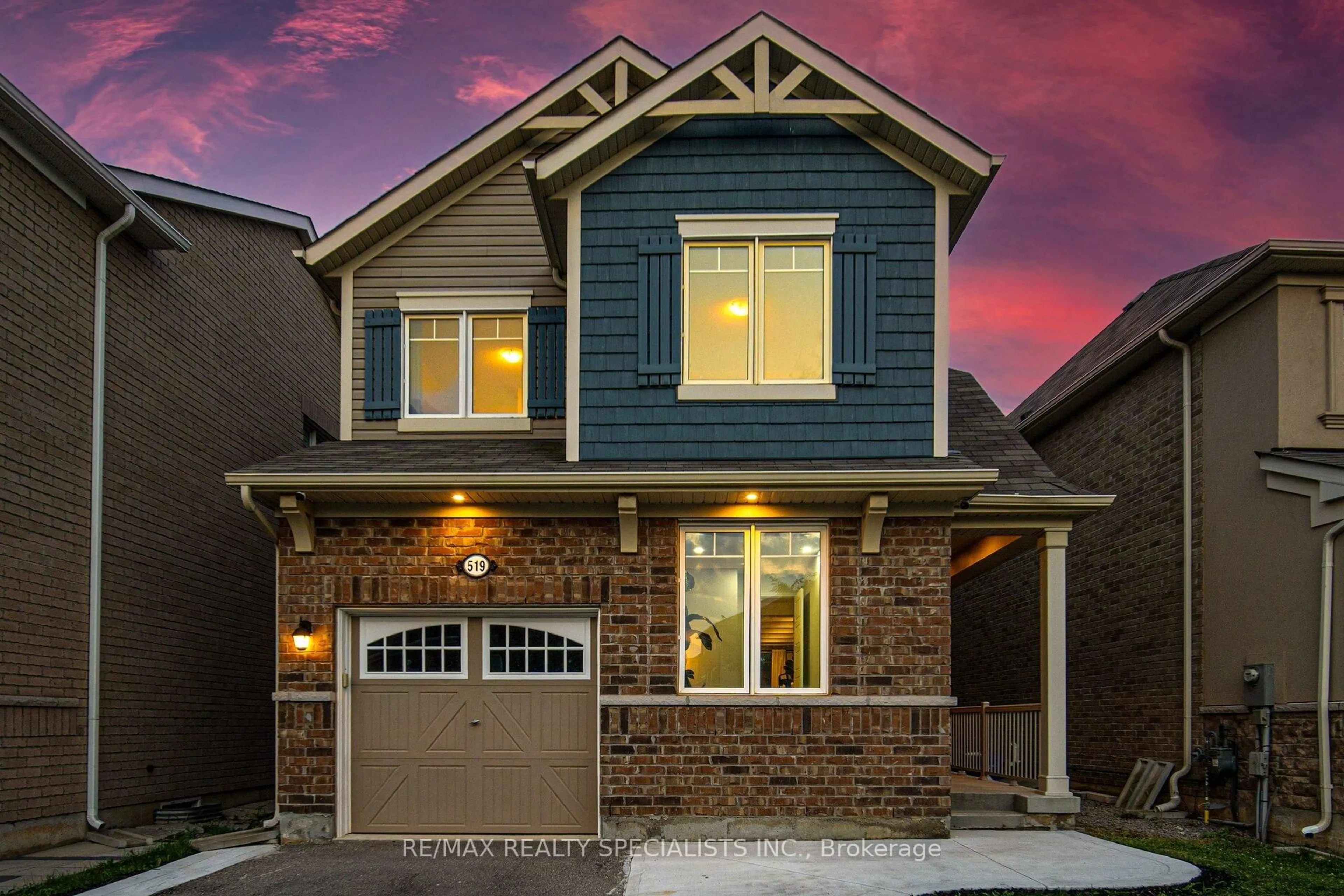 Home with brick exterior material, street for 519 English Mill Crt, Milton Ontario L9E 0A5