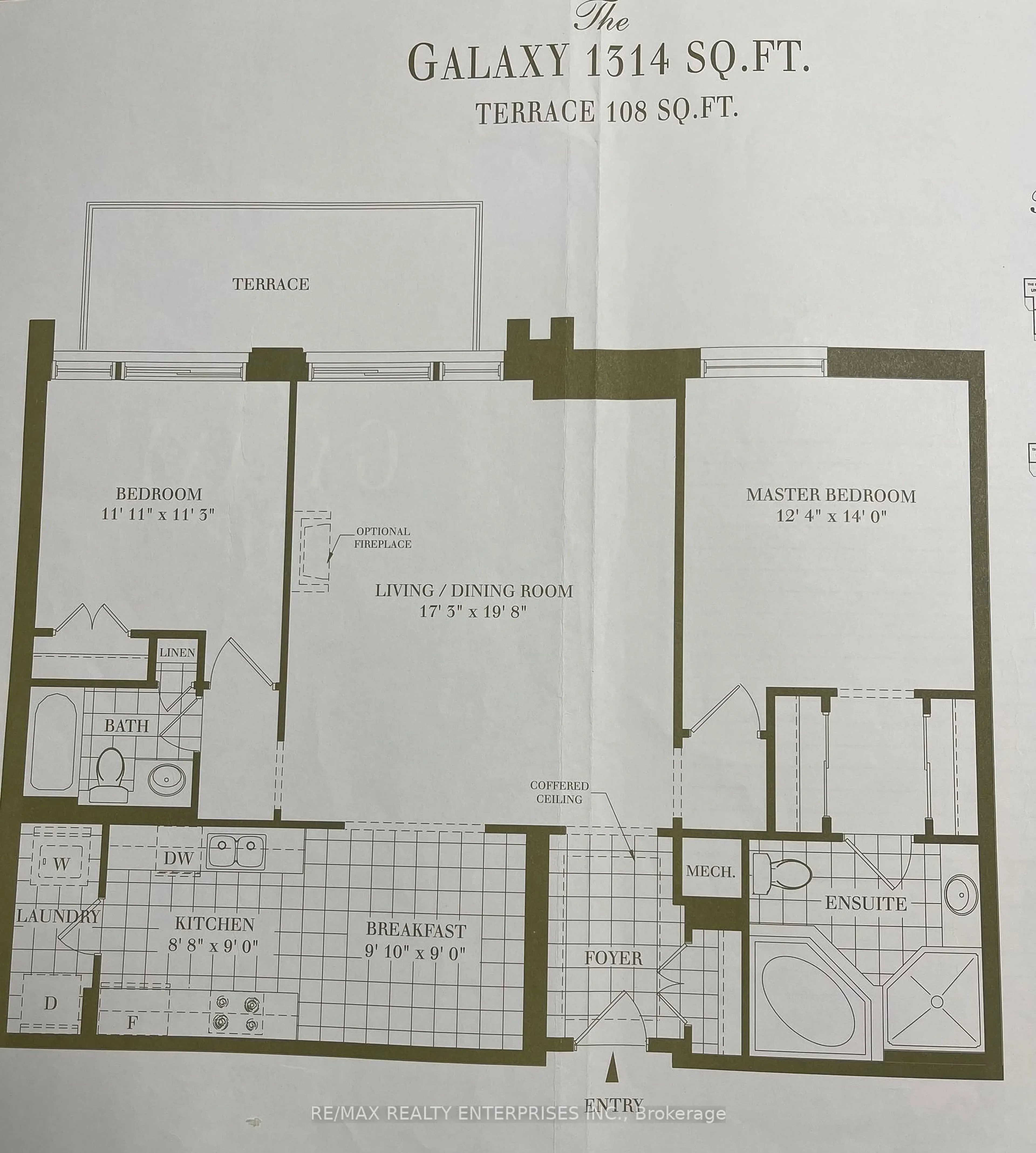 Floor plan for 65 Port St #503, Mississauga Ontario L5G 4V3