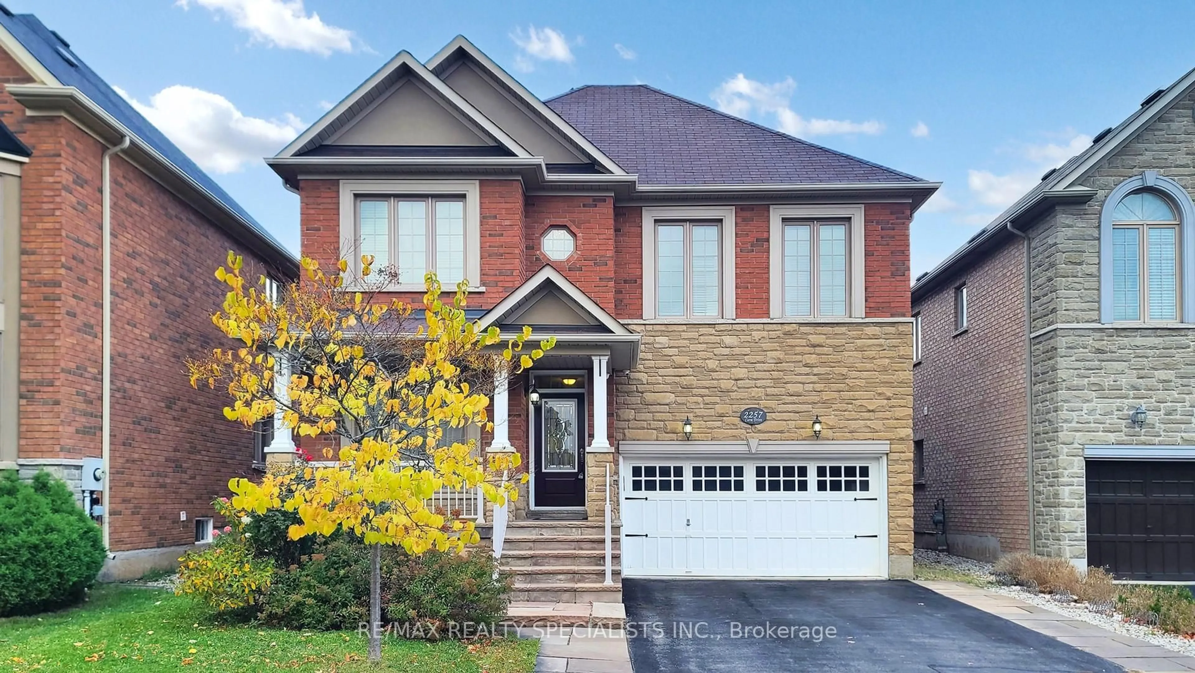 Home with brick exterior material, street for 2257 Carm Dr, Oakville Ontario L6M 0H8
