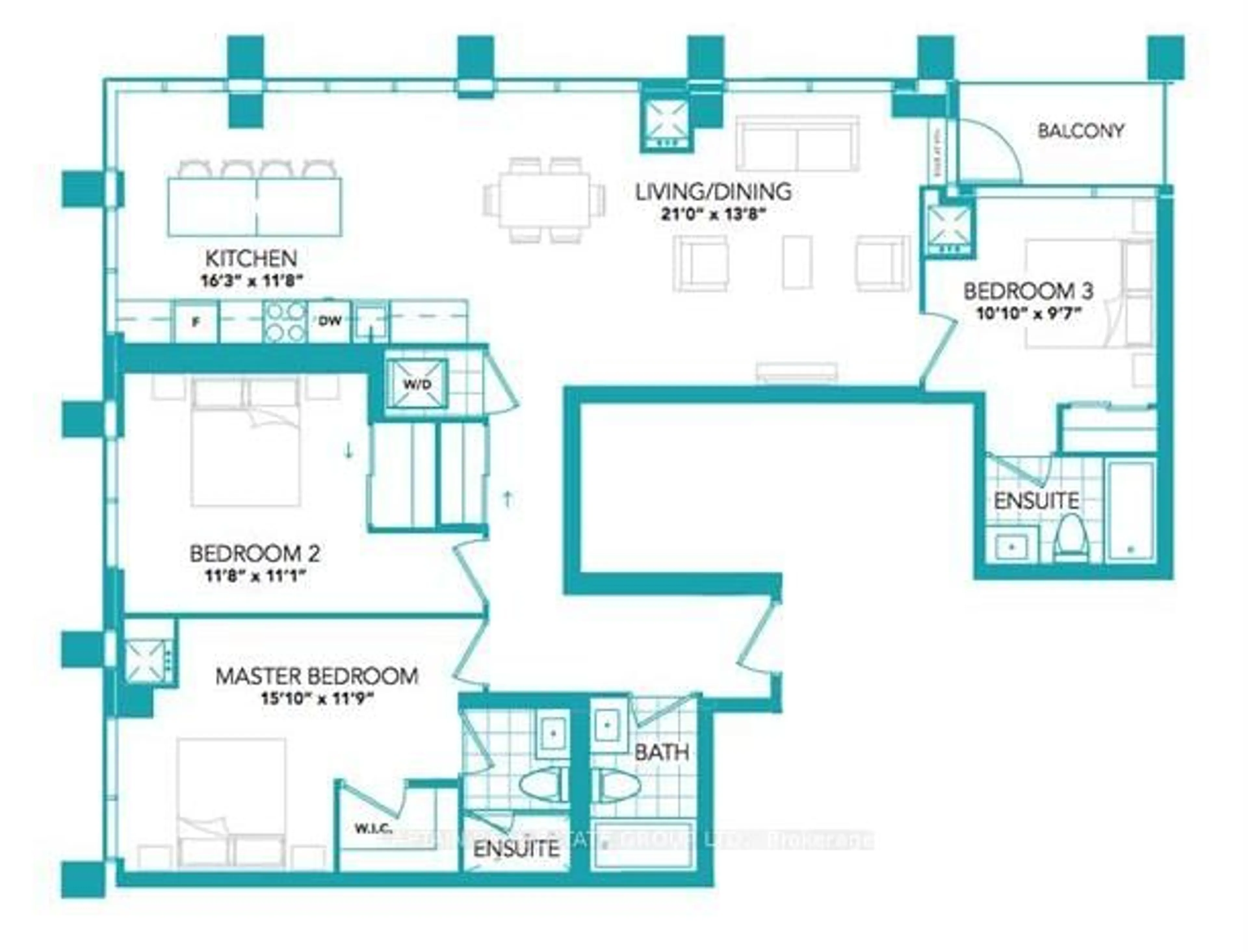 Floor plan for 1063 Douglas Mccurdy Common #907, Mississauga Ontario L5G 0C5
