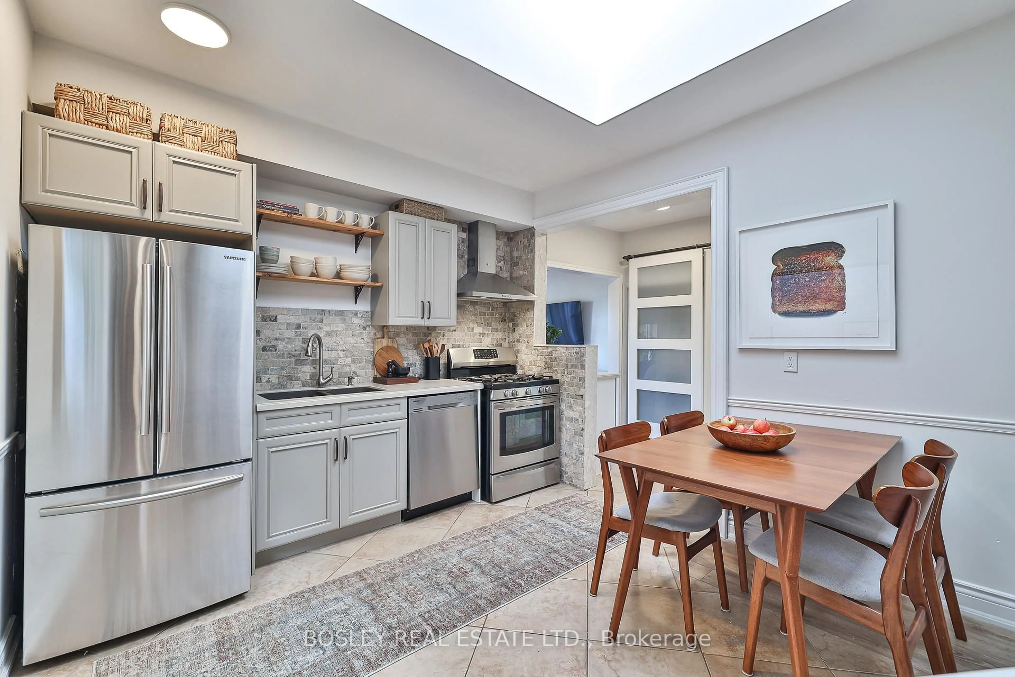 Contemporary kitchen, ceramic/tile floor for 30 Aileen Ave, Toronto Ontario M6M 1E6