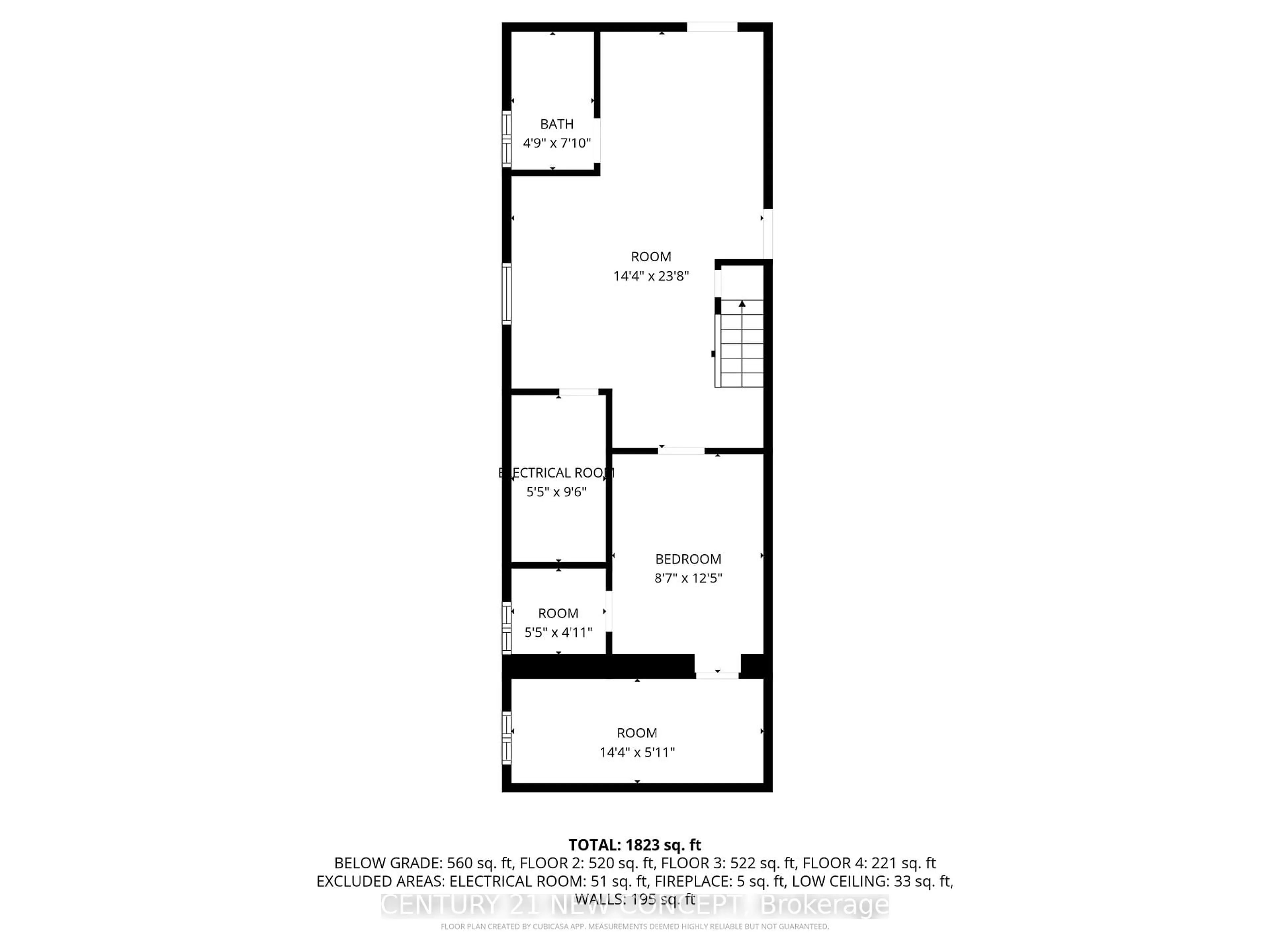 Floor plan for 1113 Dufferin St, Toronto Ontario M6H 4B5