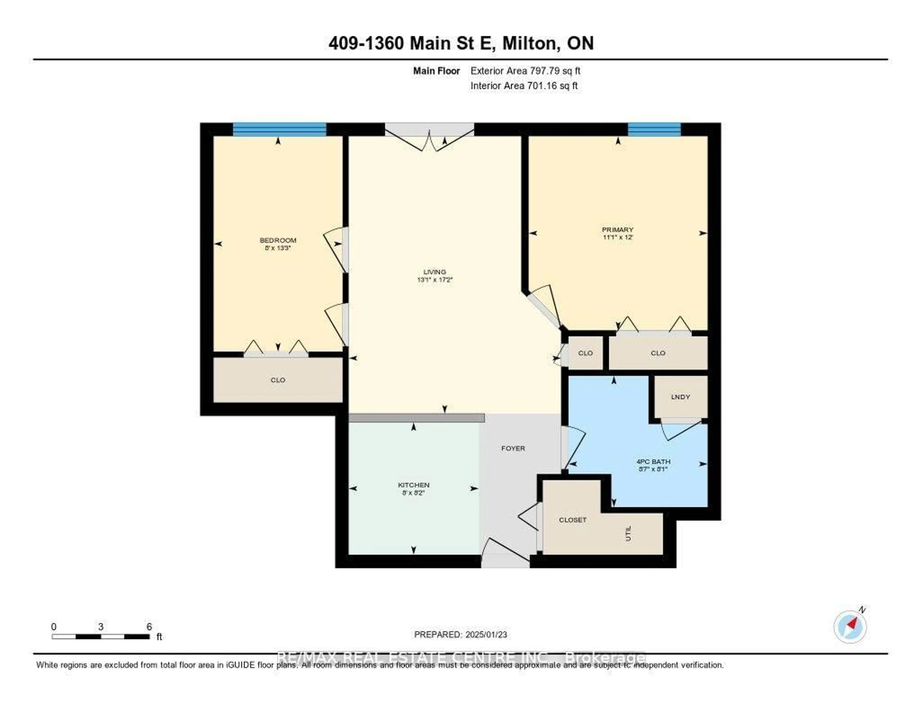 Floor plan for 1360 Main St #409, Milton Ontario L9T 7S5