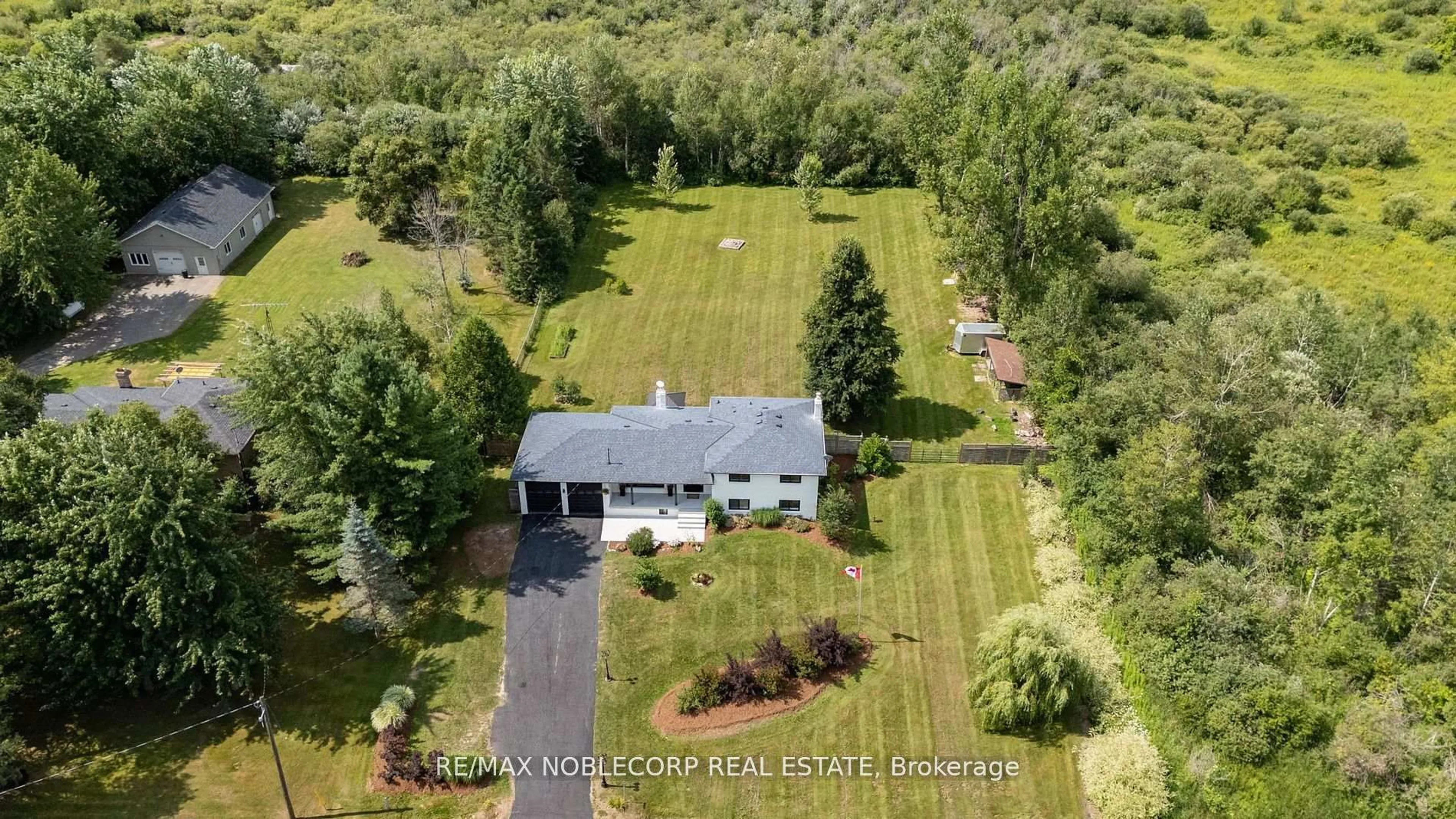 A pic from outside/outdoor area/front of a property/back of a property/a pic from drone, water/lake/river/ocean view for 19132 St Andrews Rd, Caledon Ontario L7K 2C7
