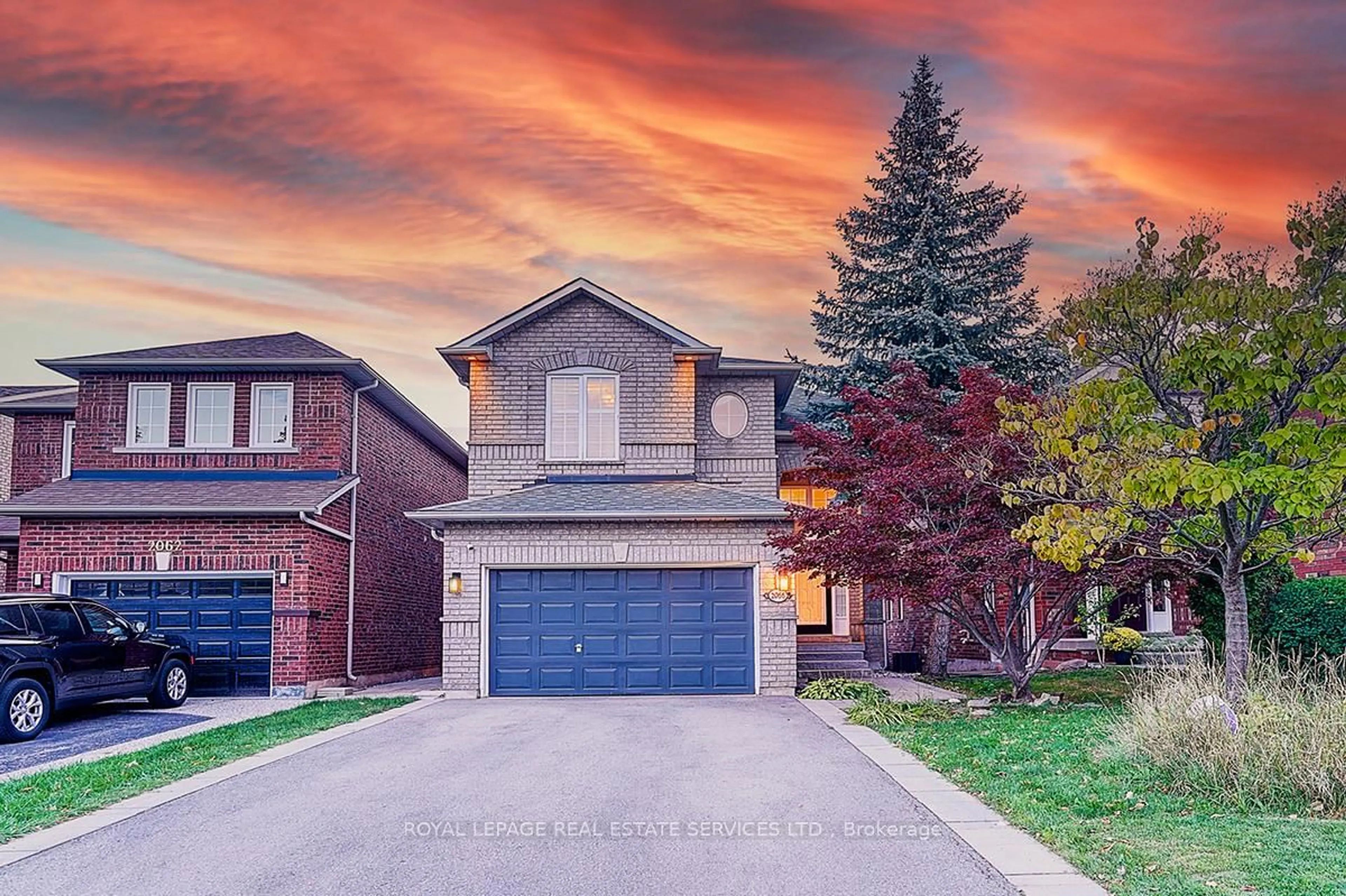 Home with brick exterior material, street for 2066 Deer Park Rd, Oakville Ontario L6M 3V8