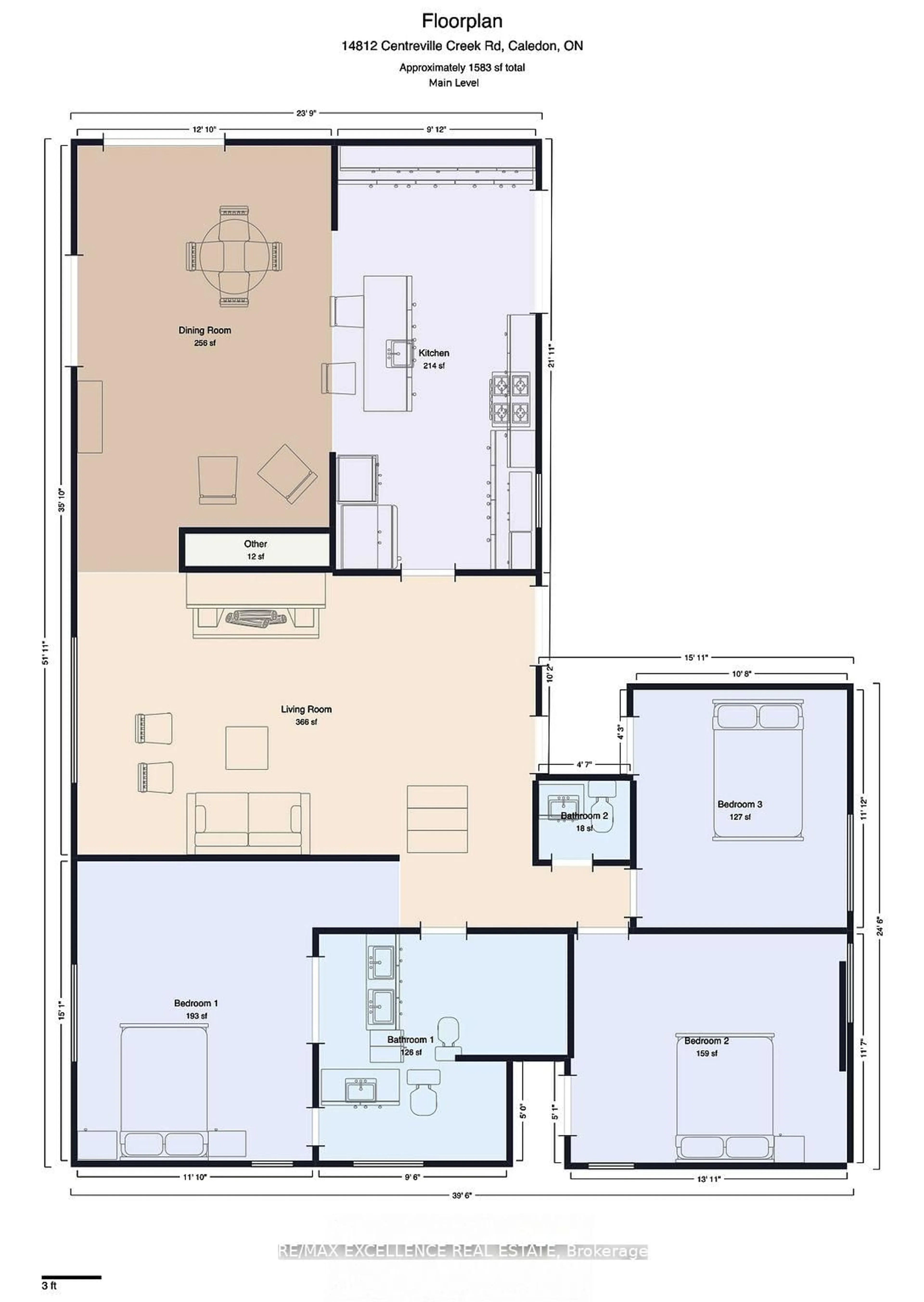 Floor plan for 14812 Centreville Creek Rd, Caledon Ontario L7C 3B1
