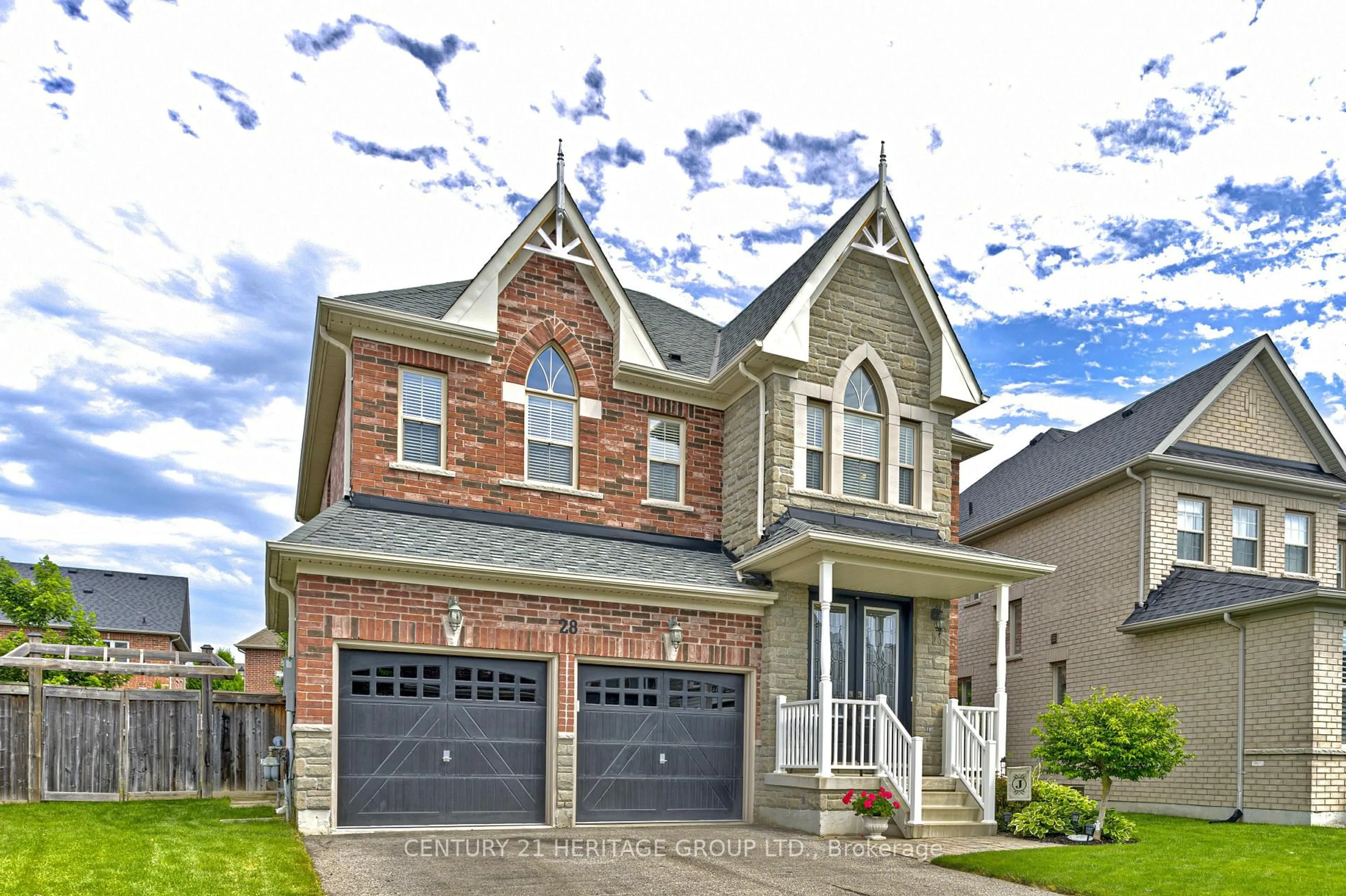 Home with brick exterior material, street for 28 Boyces Creek Crt, Caledon Ontario L7C 3S2