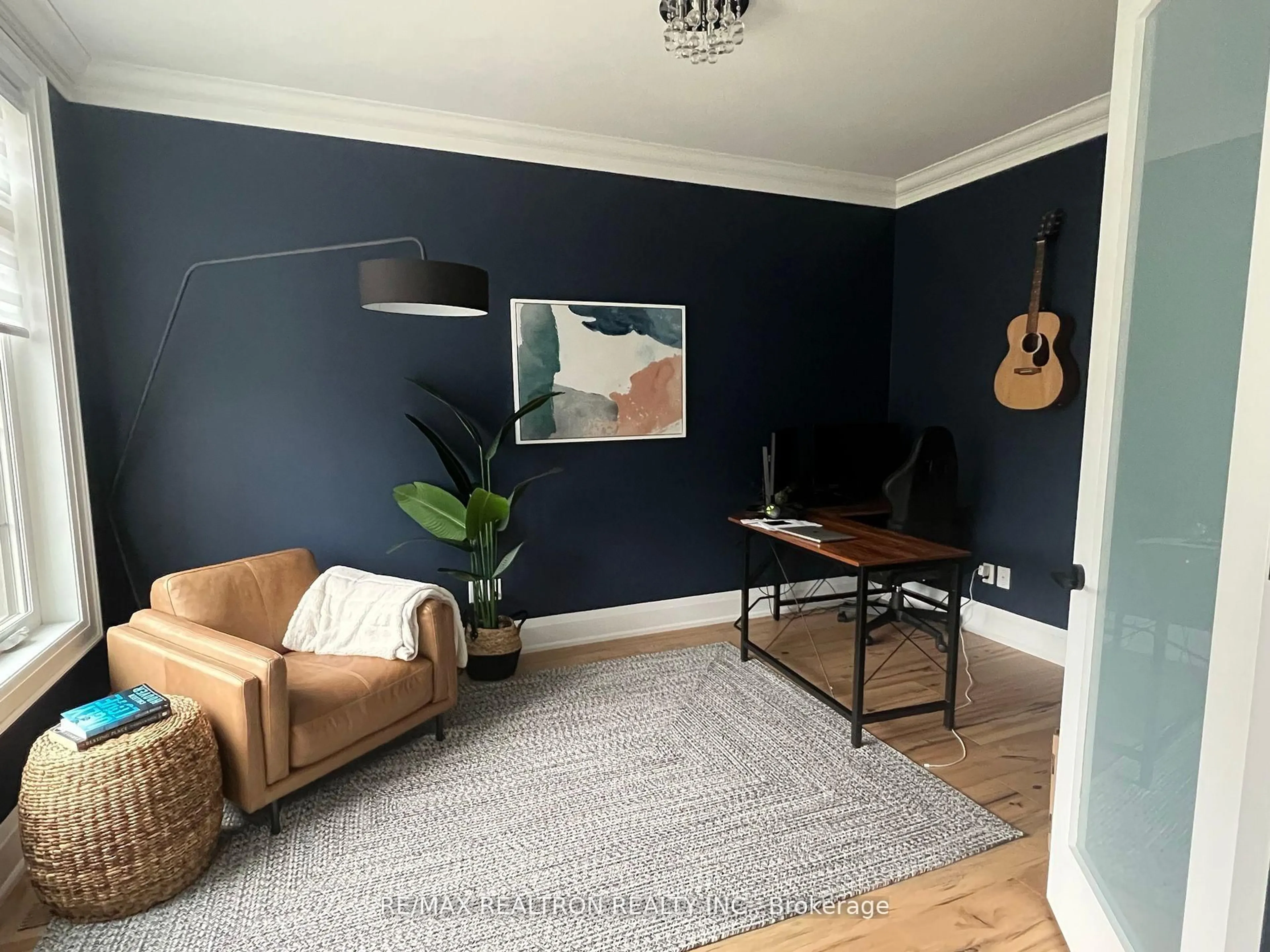 Living room with furniture, wood/laminate floor for 28 Burwood Rd, Toronto Ontario M9B 2W5