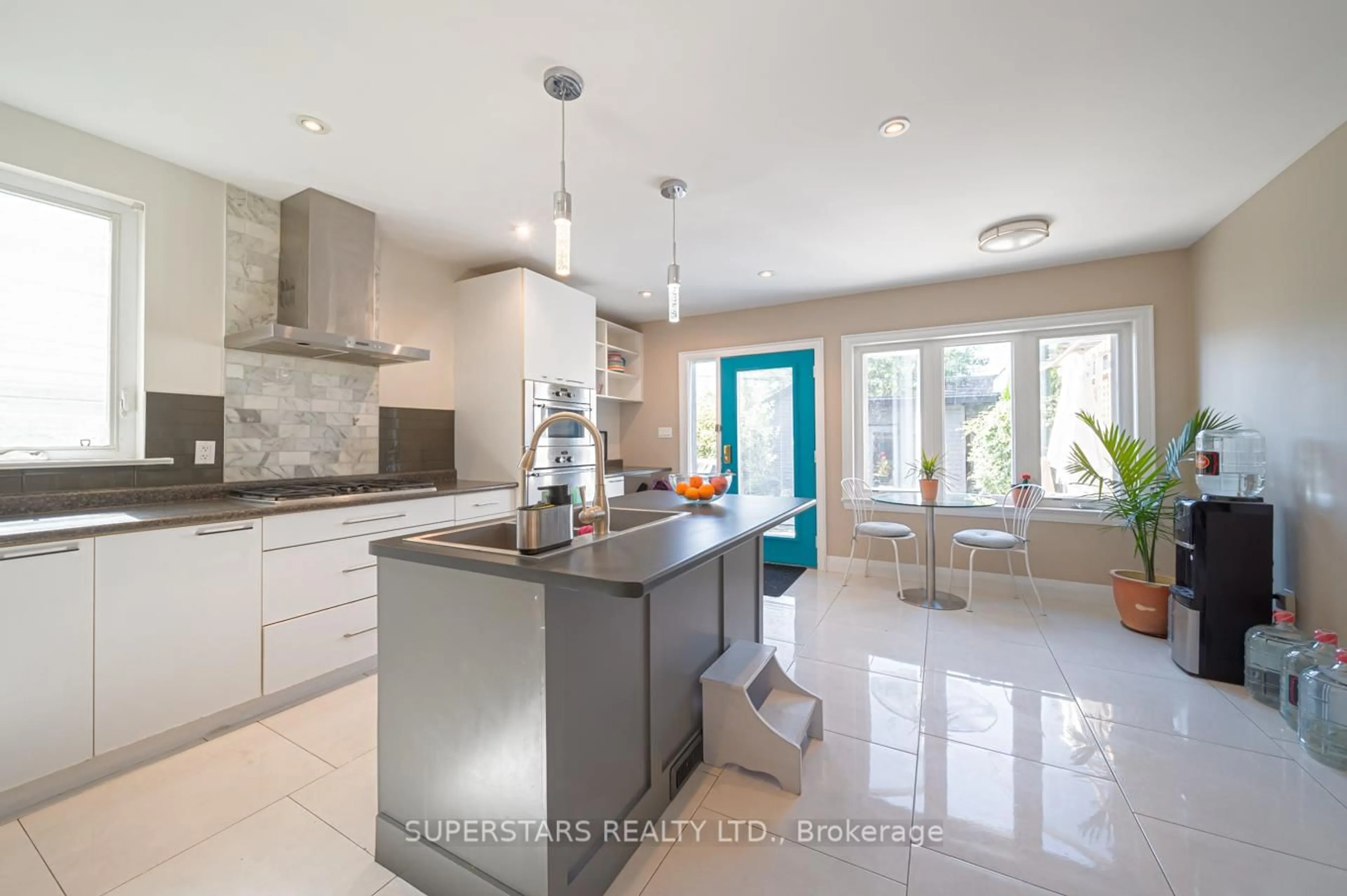 Contemporary kitchen, ceramic/tile floor for 258 Weston Rd, Toronto Ontario M6N 3P5