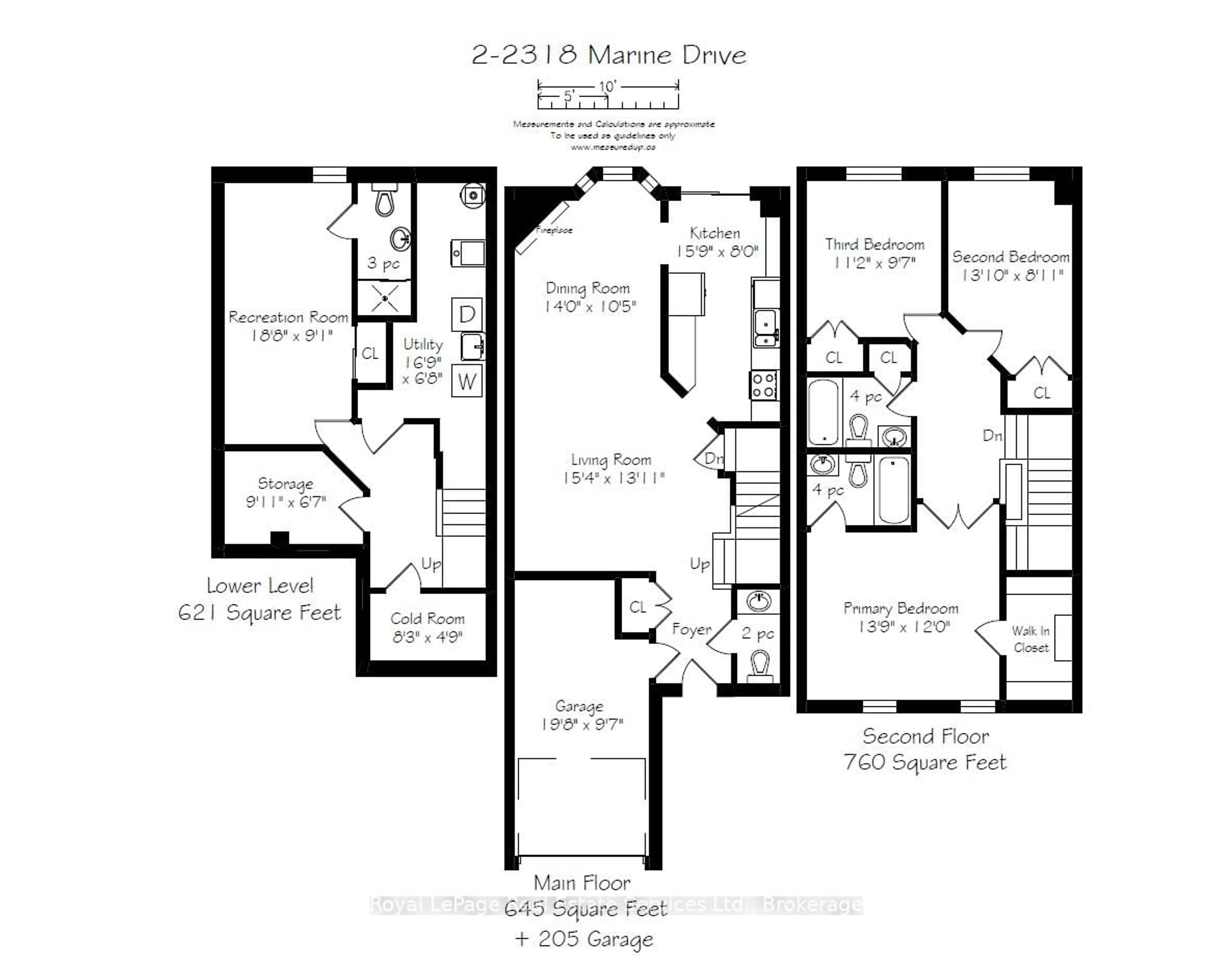 Floor plan for 2318 Marine Dr #2, Oakville Ontario L6L 1C3