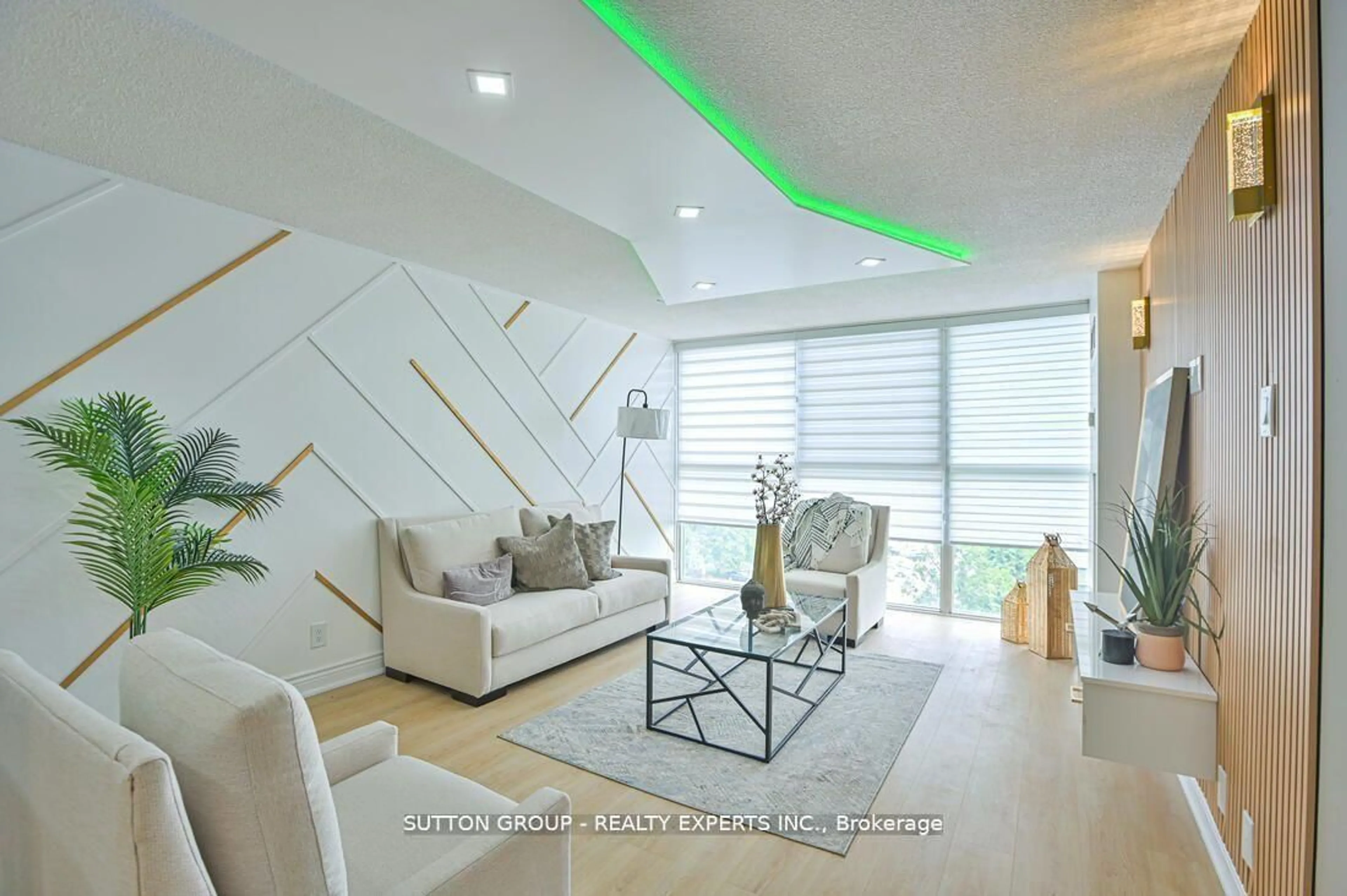 Living room with furniture, unknown for 35 Trailwood Dr #713, Mississauga Ontario L4Z 3L6