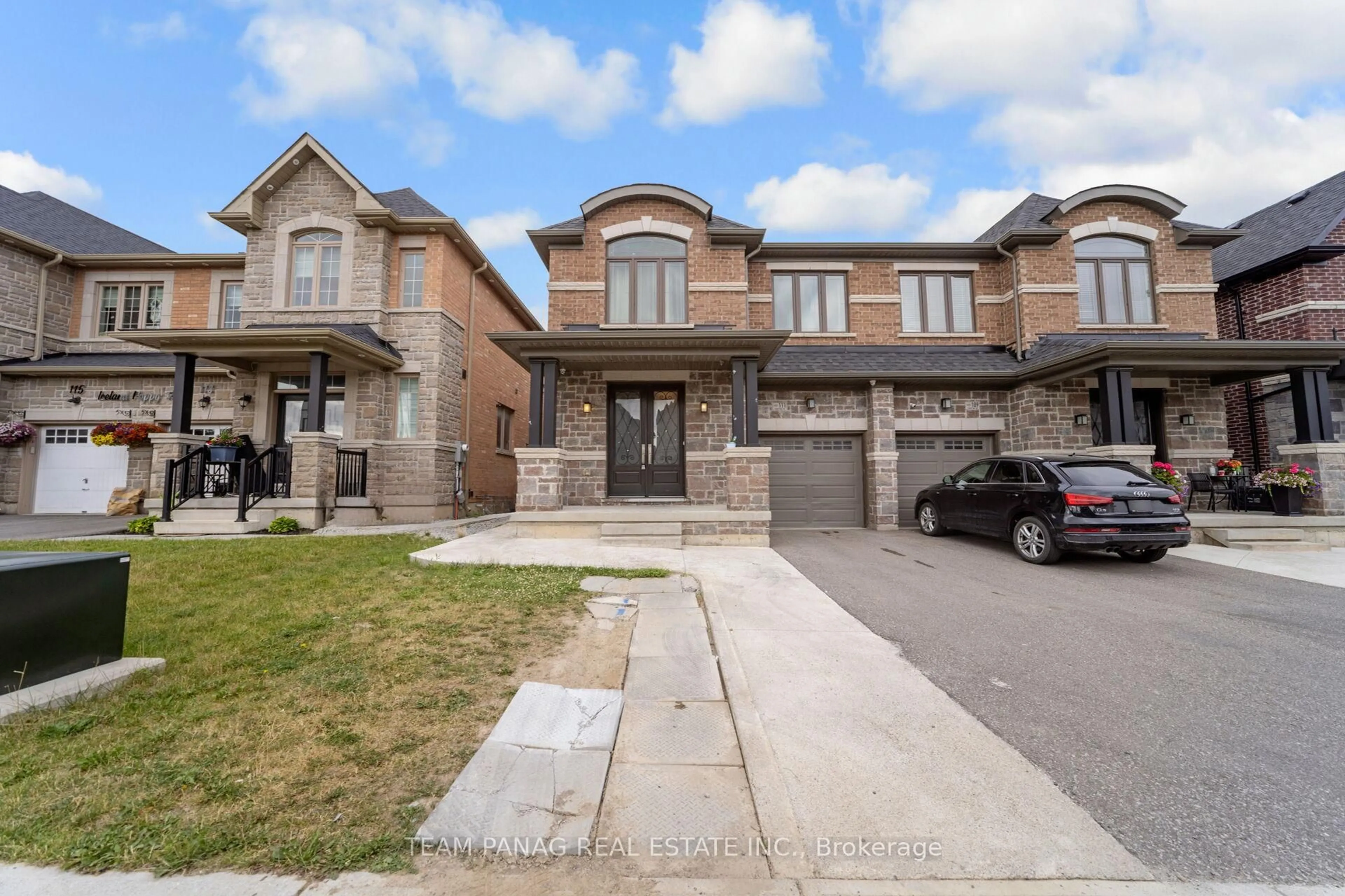 Home with brick exterior material, street for 111 Iceland Poppy Tr, Brampton Ontario L7A 0N3