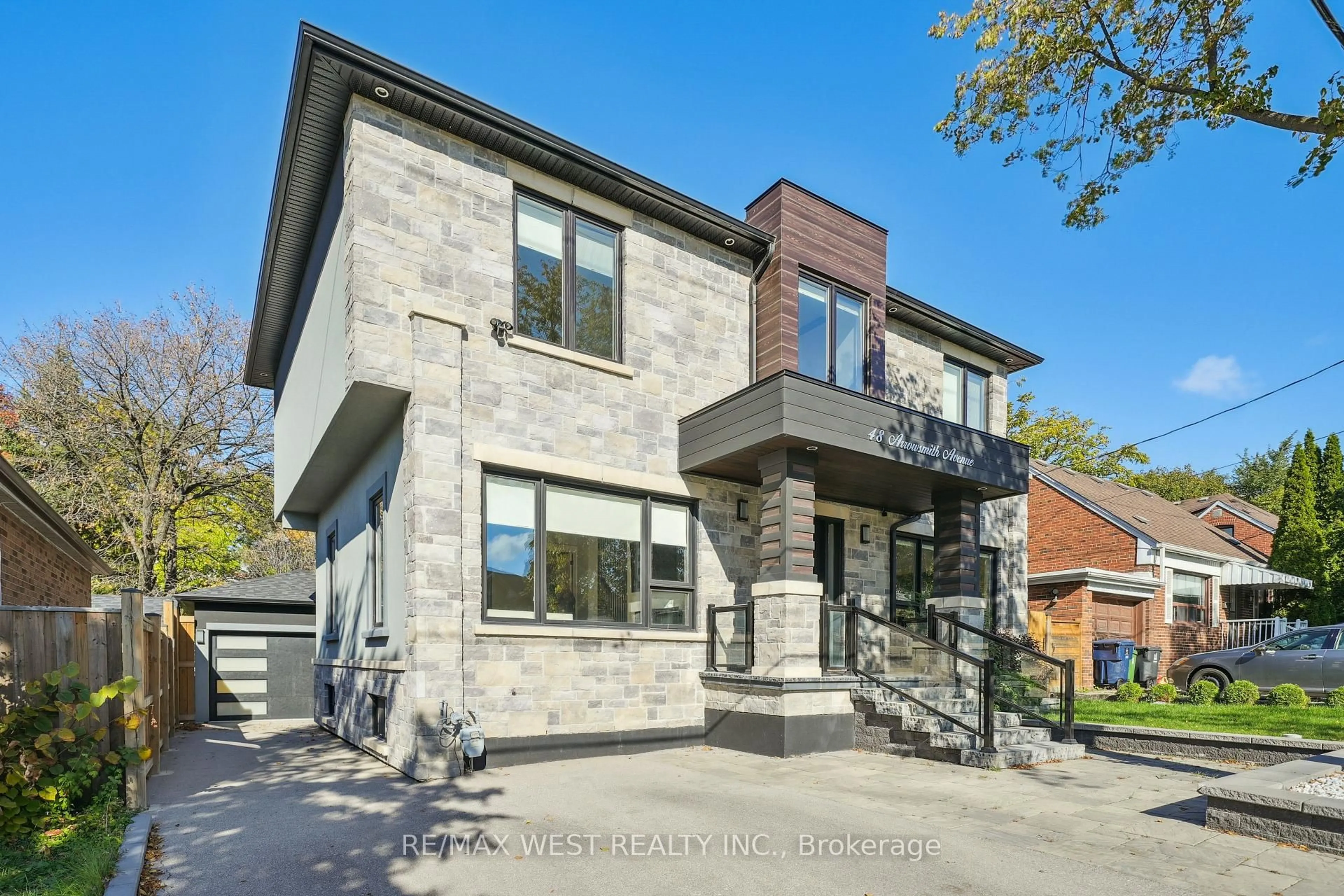 Home with brick exterior material, street for 48 Arrowsmith Ave, Toronto Ontario M6M 2W7