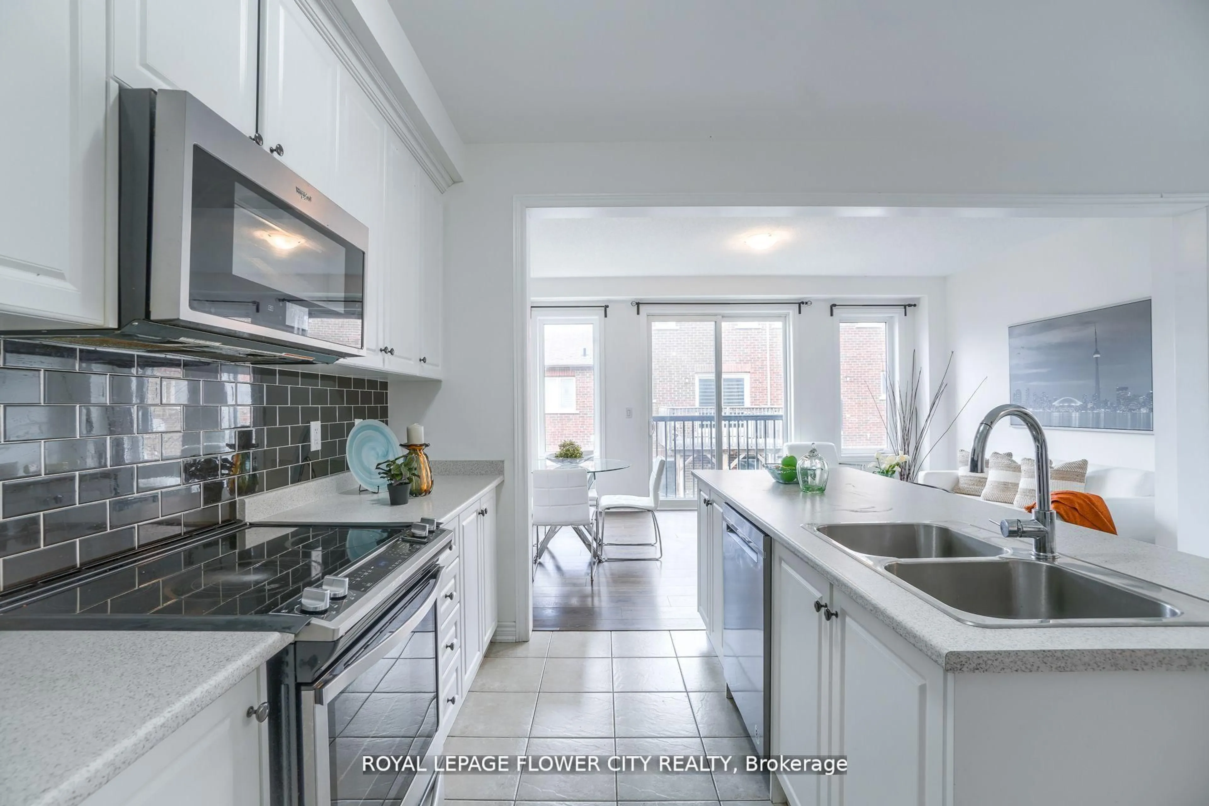 Contemporary kitchen, ceramic/tile floor for 14 Faye St, Brampton Ontario L6P 4M9