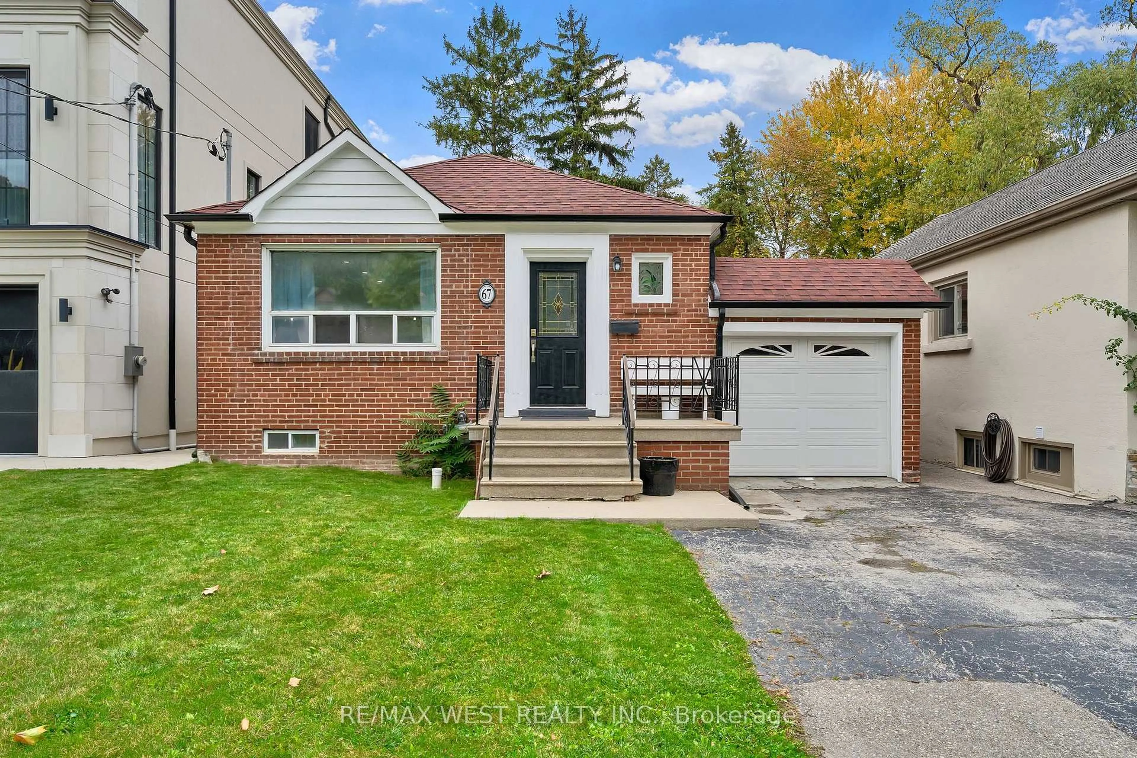 Home with brick exterior material, street for 67 South Kingsway, Toronto Ontario M6S 3T4