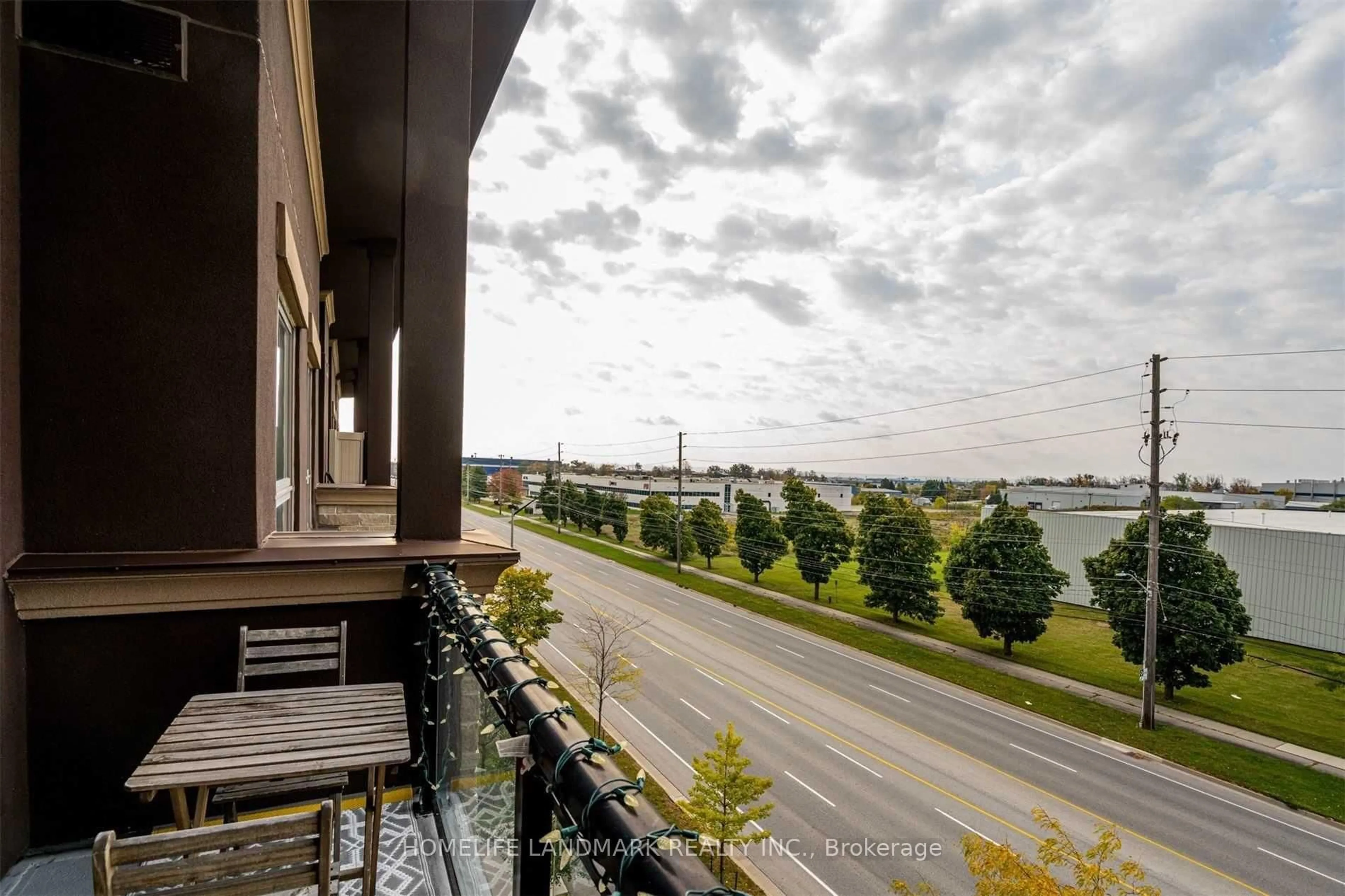 Balcony in the apartment, city buildings view from balcony for 5020 Corporate Dr #410, Burlington Ontario L7L 0H7