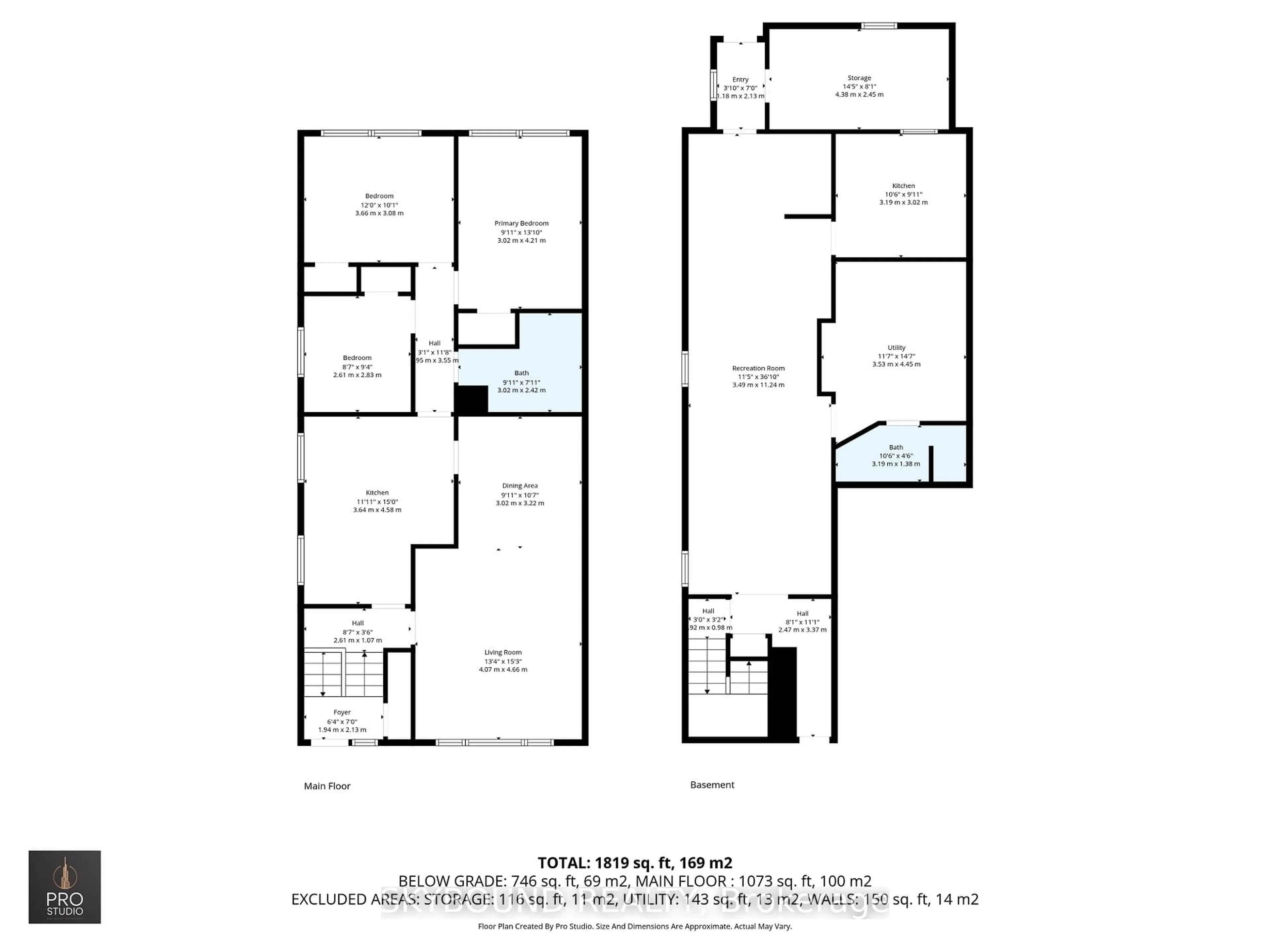 Floor plan for 471 Fergo Ave, Mississauga Ontario L5B 2J2