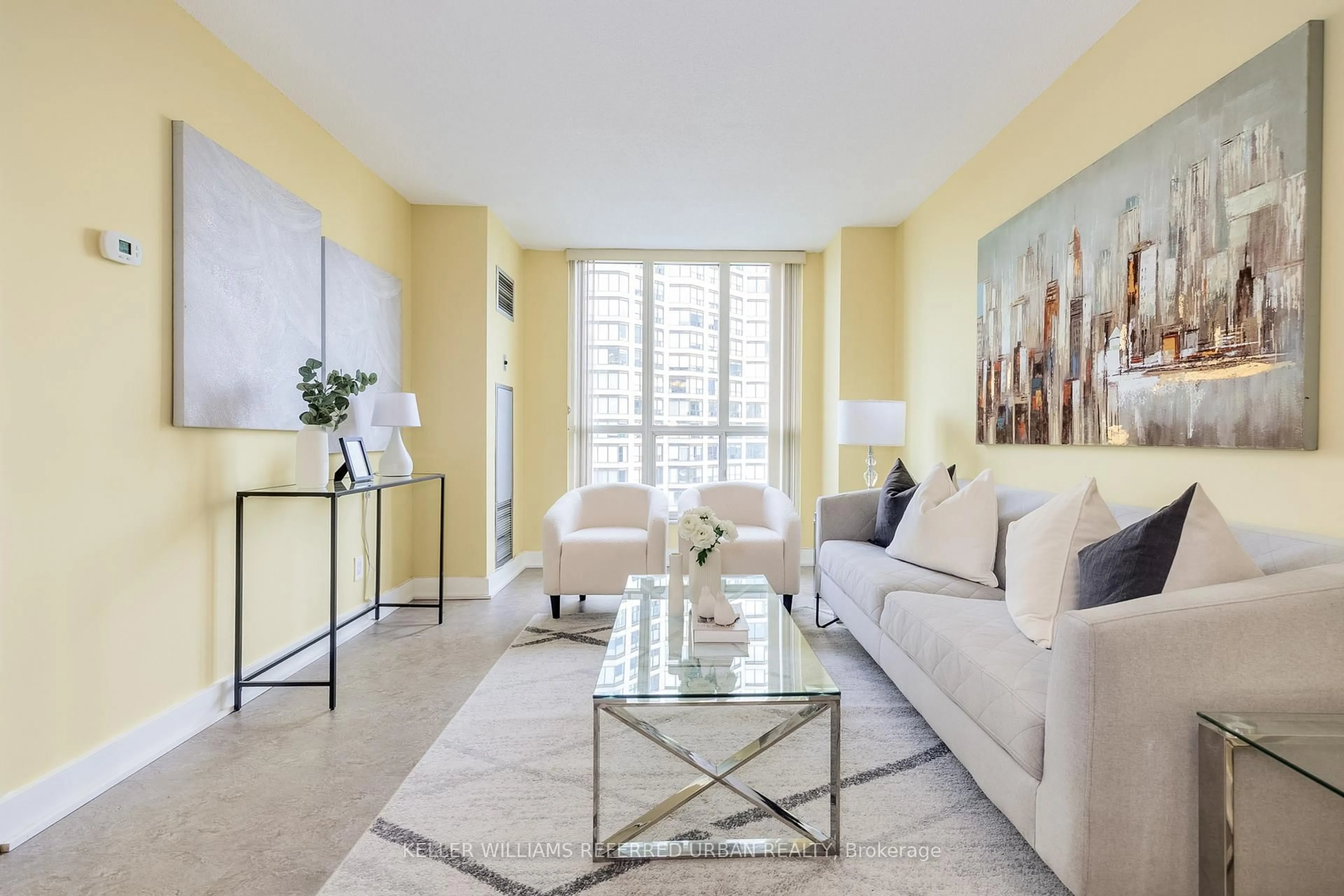 Living room with furniture, unknown for 2287 Lake Shore Blvd #906, Toronto Ontario M8V 3Y1