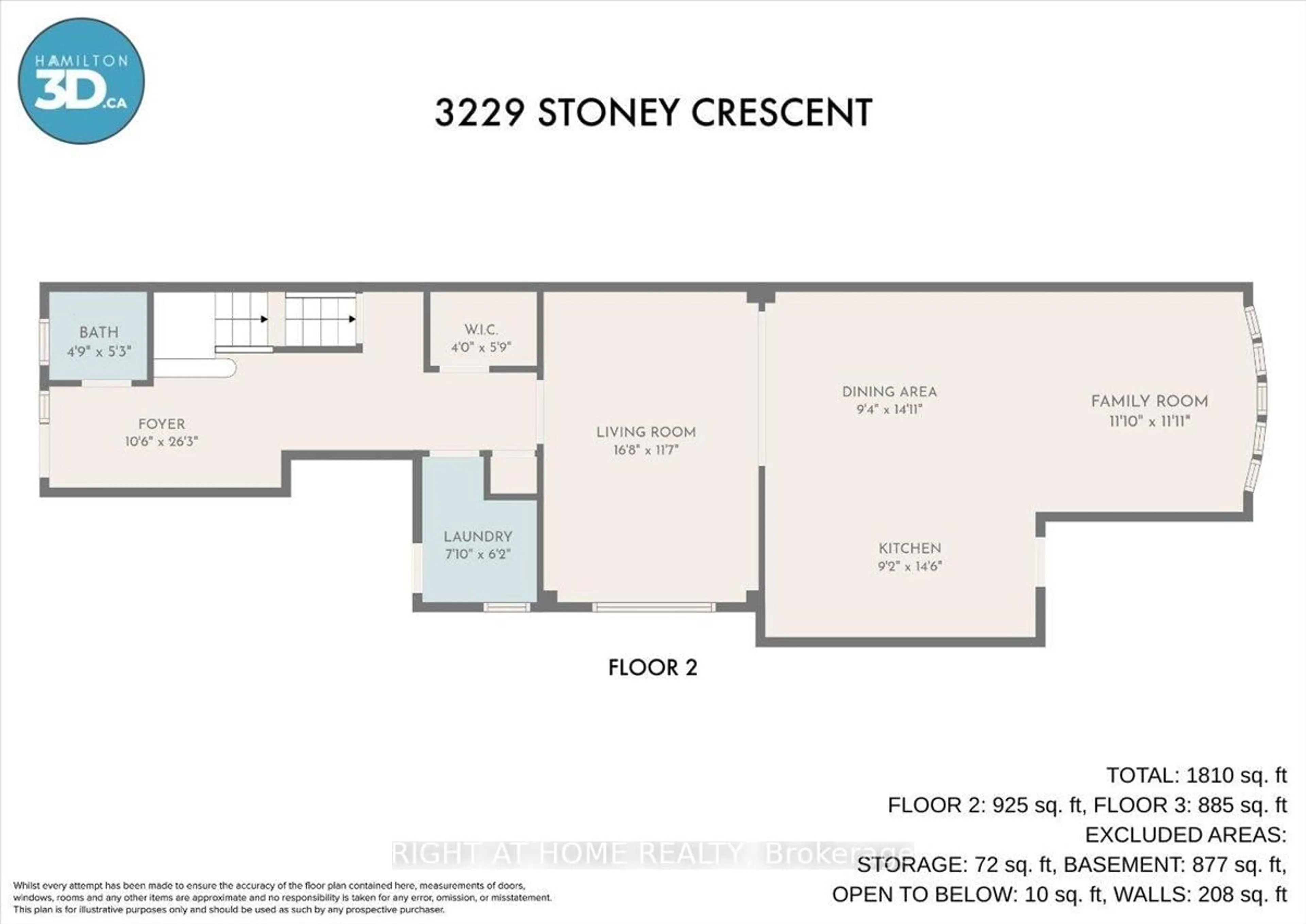 Floor plan for 3229 Stoney Cres, Mississauga Ontario L5M 0V4