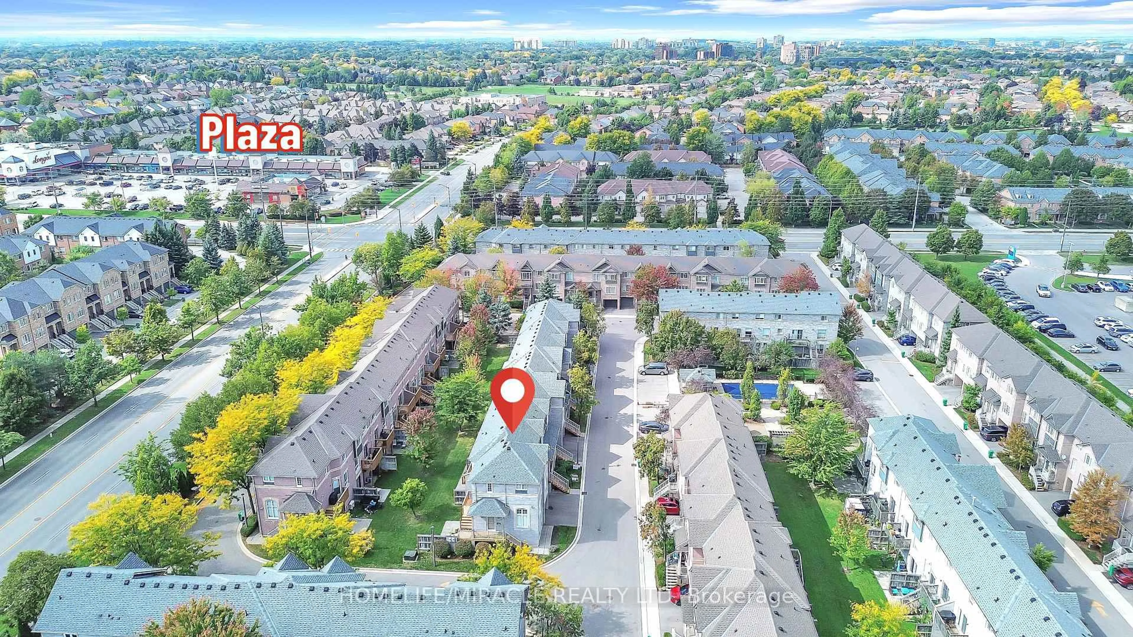 A pic from outside/outdoor area/front of a property/back of a property/a pic from drone, city buildings view from balcony for 5535 Glen Erin Dr #75, Mississauga Ontario L5M 6H1