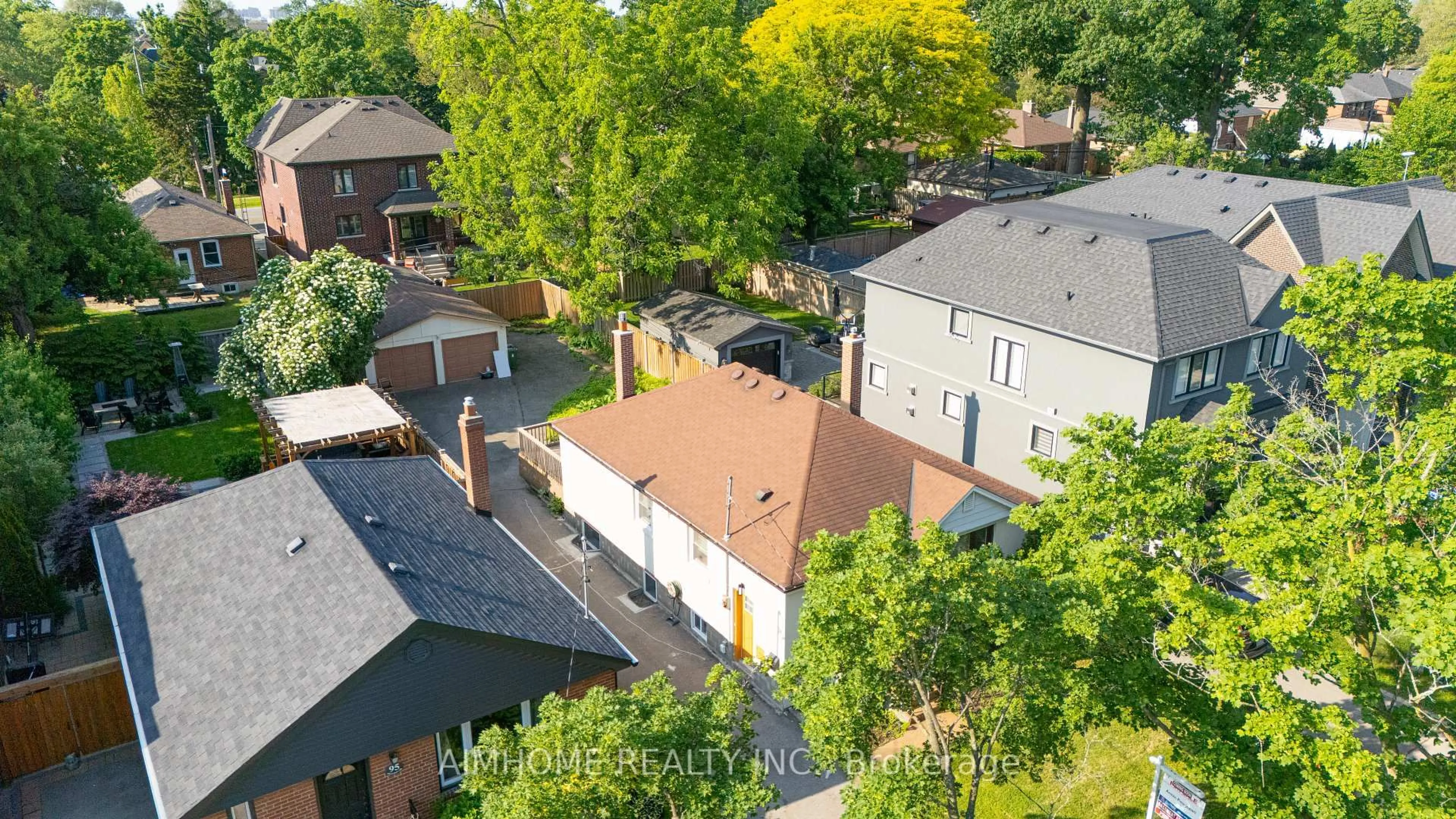A pic from outside/outdoor area/front of a property/back of a property/a pic from drone, city buildings view from balcony for 97 Edgecroft Rd, Toronto Ontario M8Z 2C2