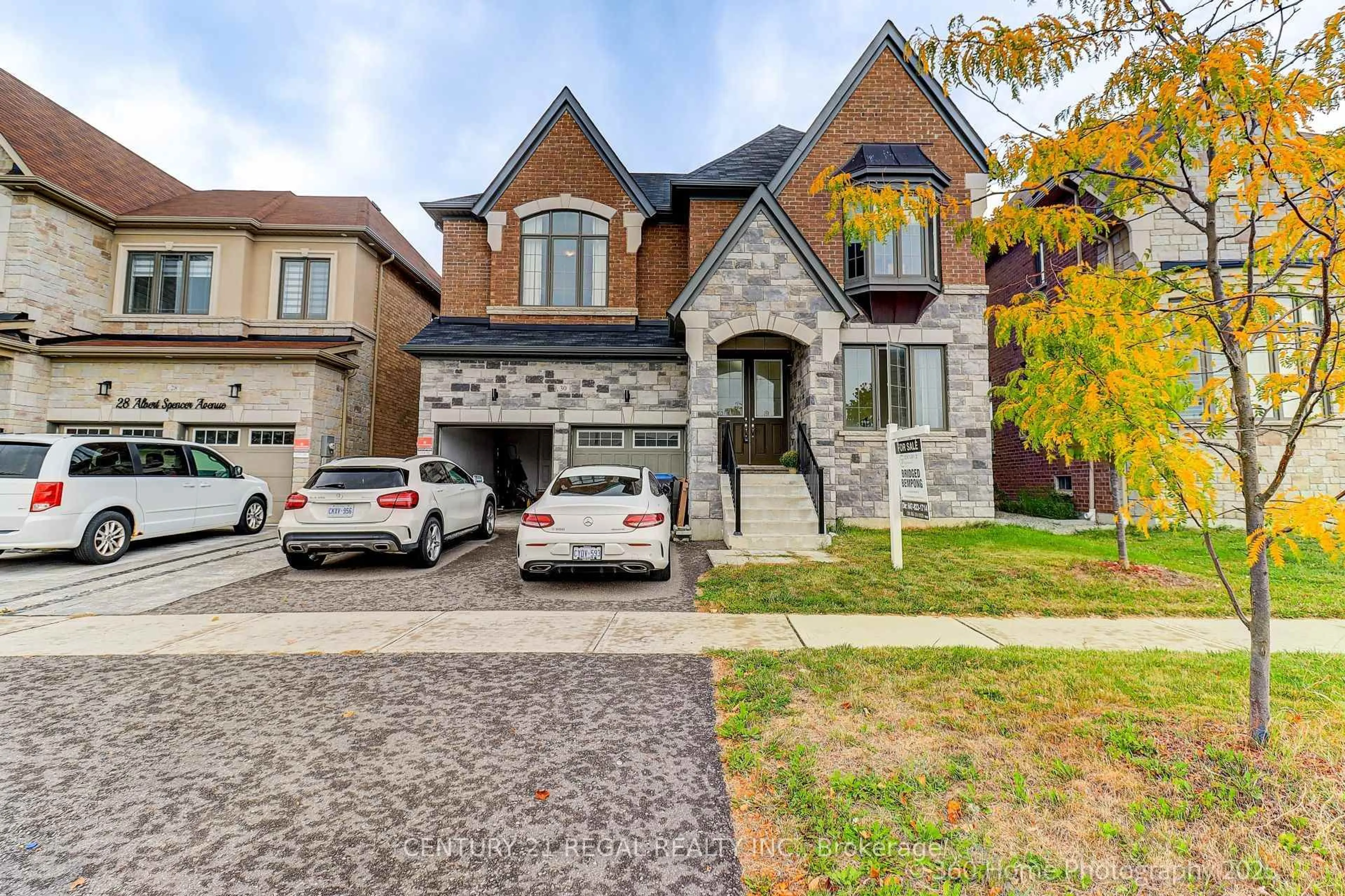 Home with brick exterior material, street for 30 Albert Spencer Ave, Caledon Ontario L7C 4G4