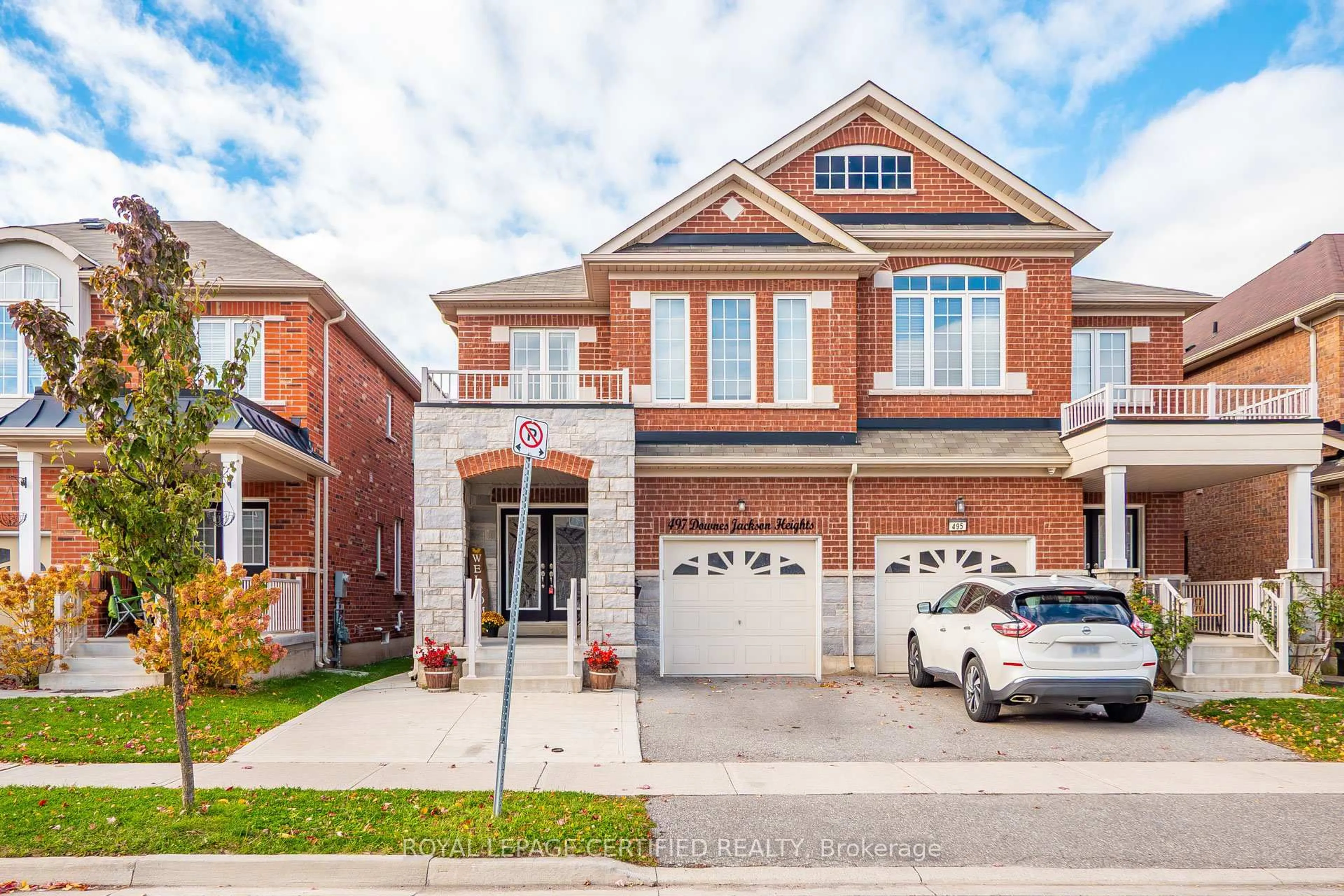 Home with brick exterior material, street for 497 Downes Jackson Hts, Milton Ontario L9T 8W2