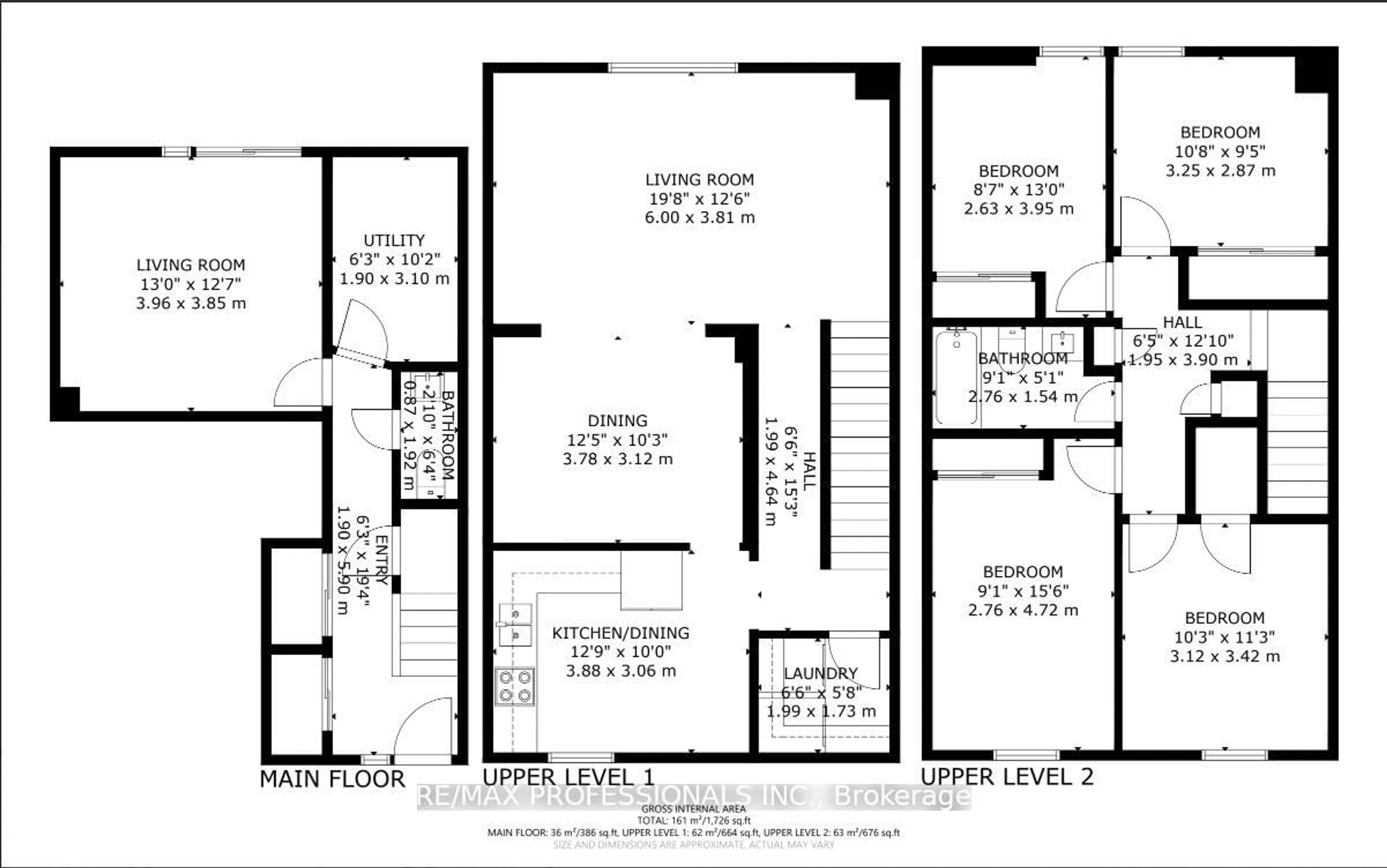 Floor plan for 405 Hyacinthe Blvd #65, Mississauga Ontario L5A 3N1