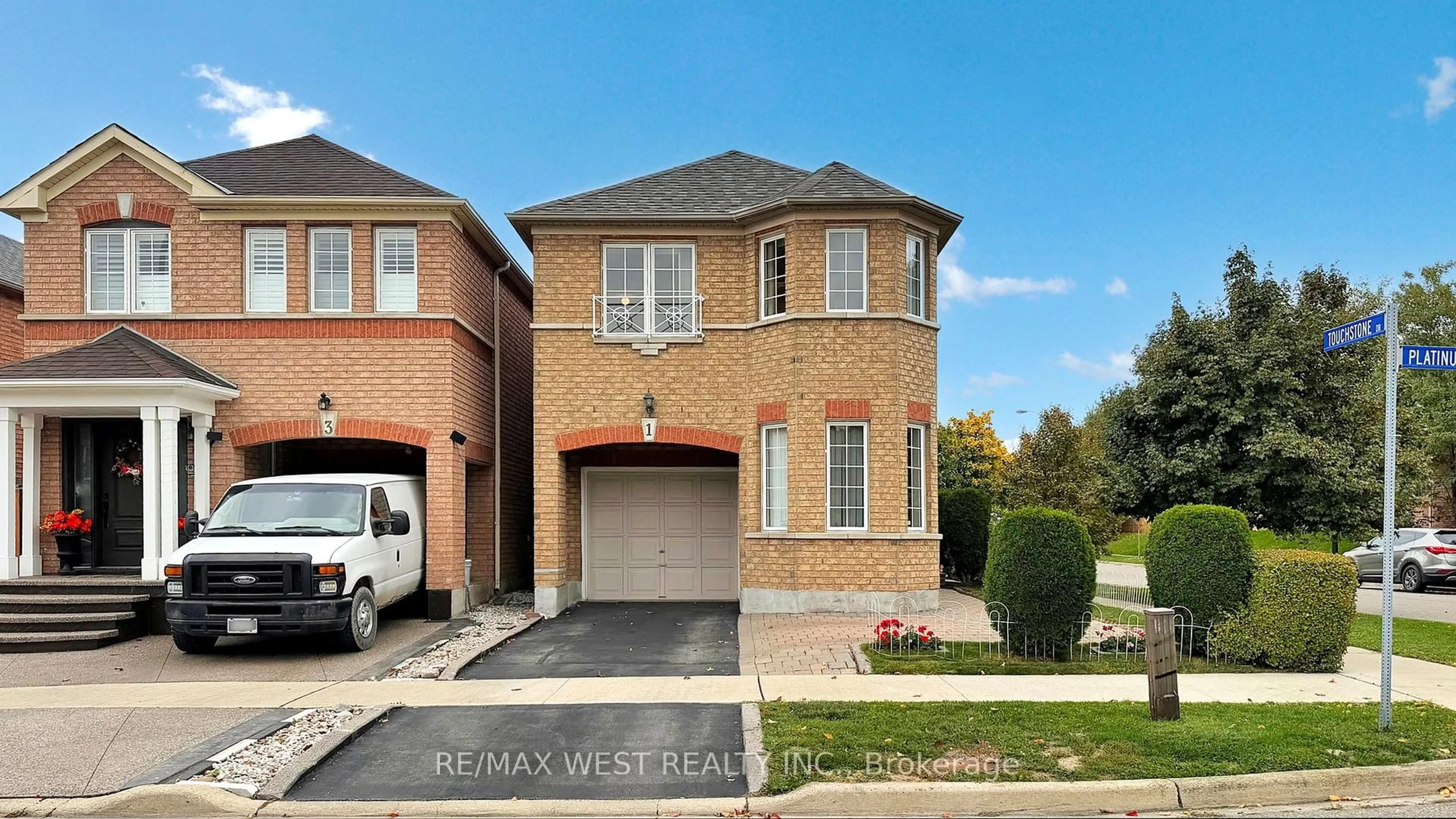 Home with brick exterior material, street for 1 Platinum Dr, Toronto Ontario M6M 5K1