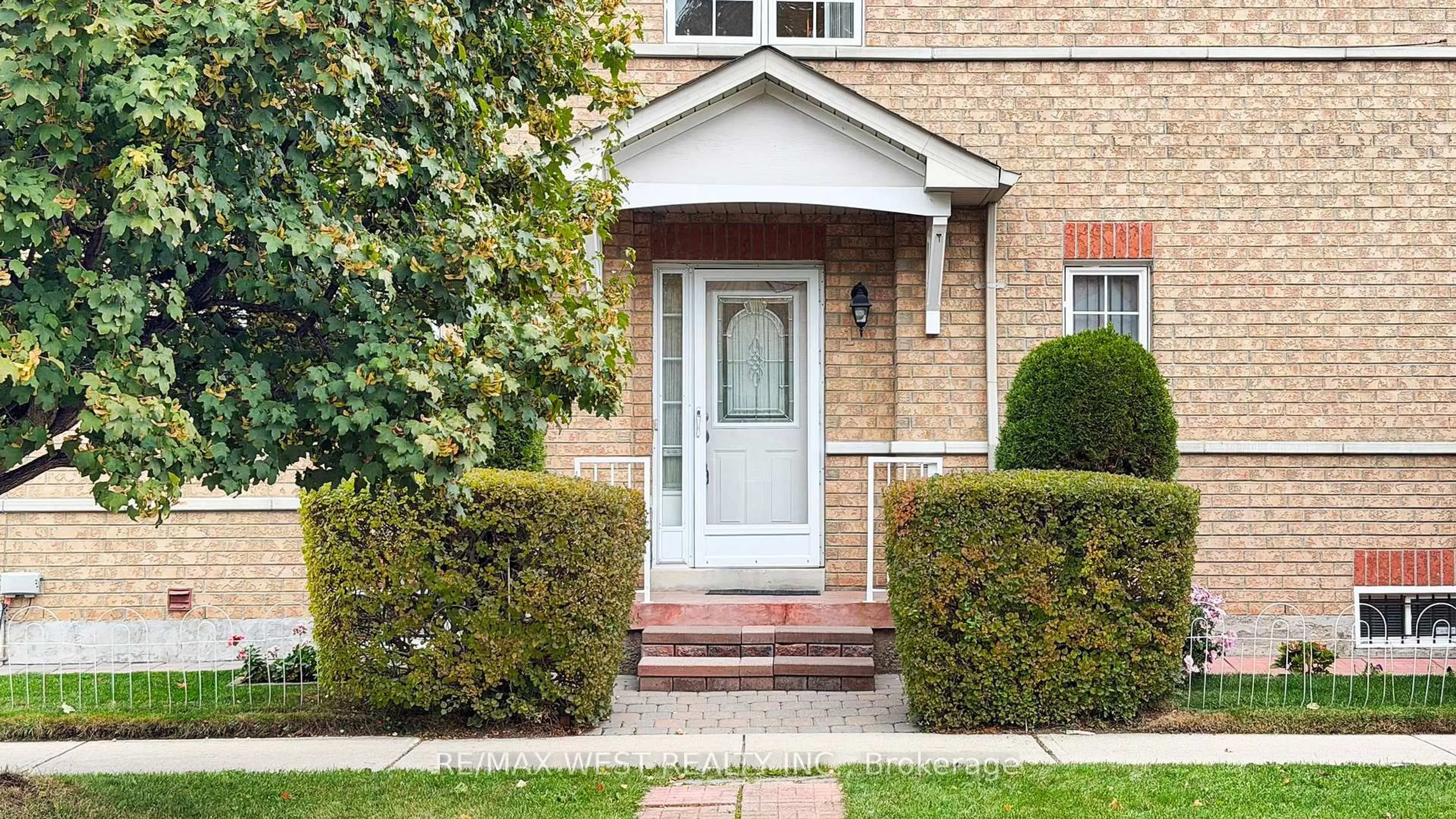 Home with brick exterior material, street for 1 Platinum Dr, Toronto Ontario M6M 5K1