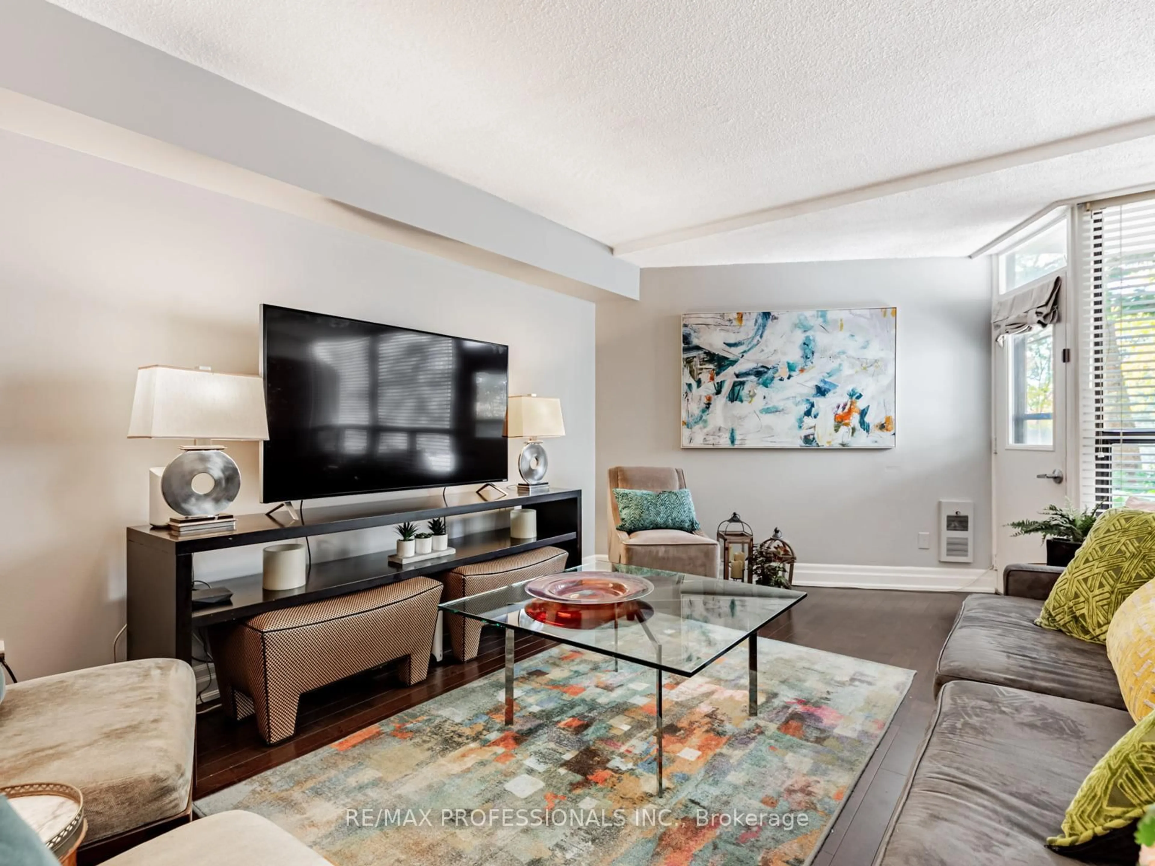 Living room with furniture, unknown for 300 Mill Rd #G17, Toronto Ontario M9C 4W7