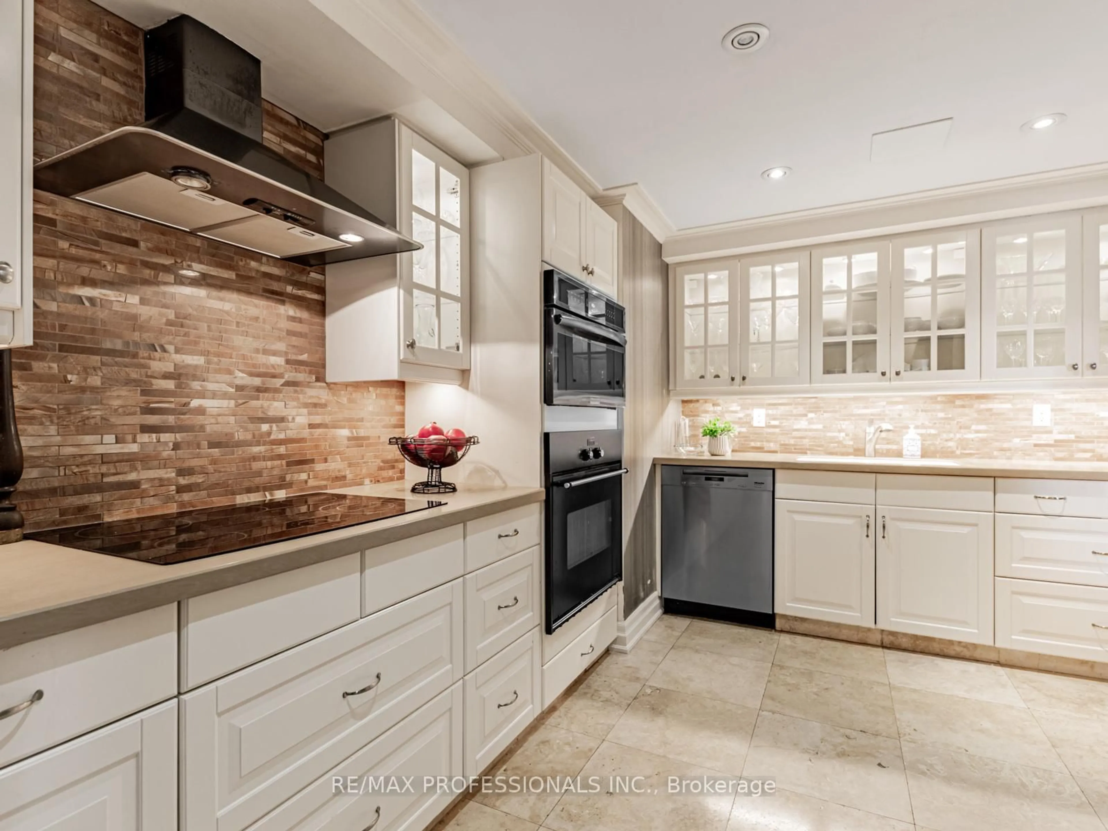 Contemporary kitchen, ceramic/tile floor for 300 Mill Rd #G17, Toronto Ontario M9C 4W7