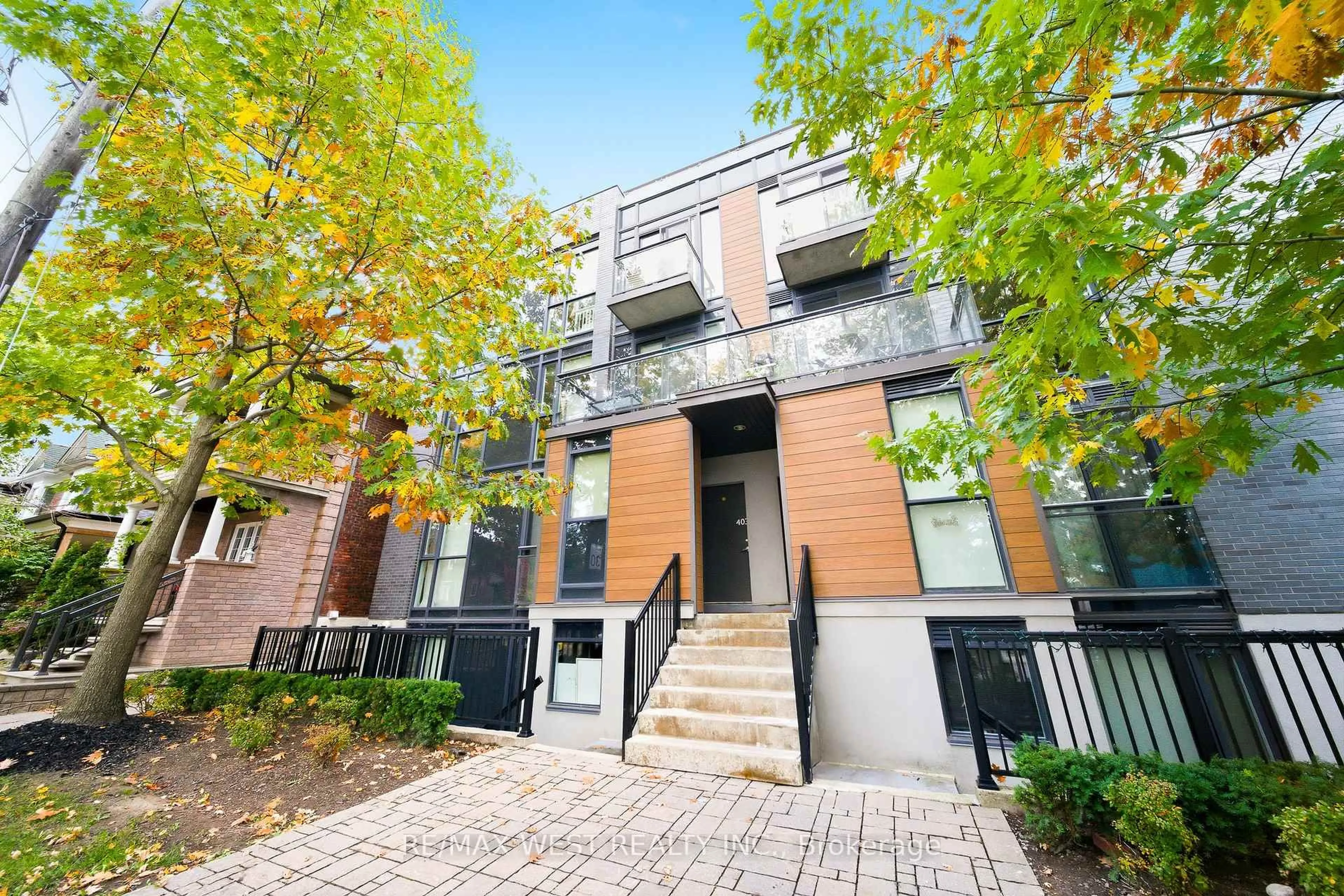 Home with brick exterior material, street for 63 Ruskin Ave #TH401, Toronto Ontario M6P 3P7