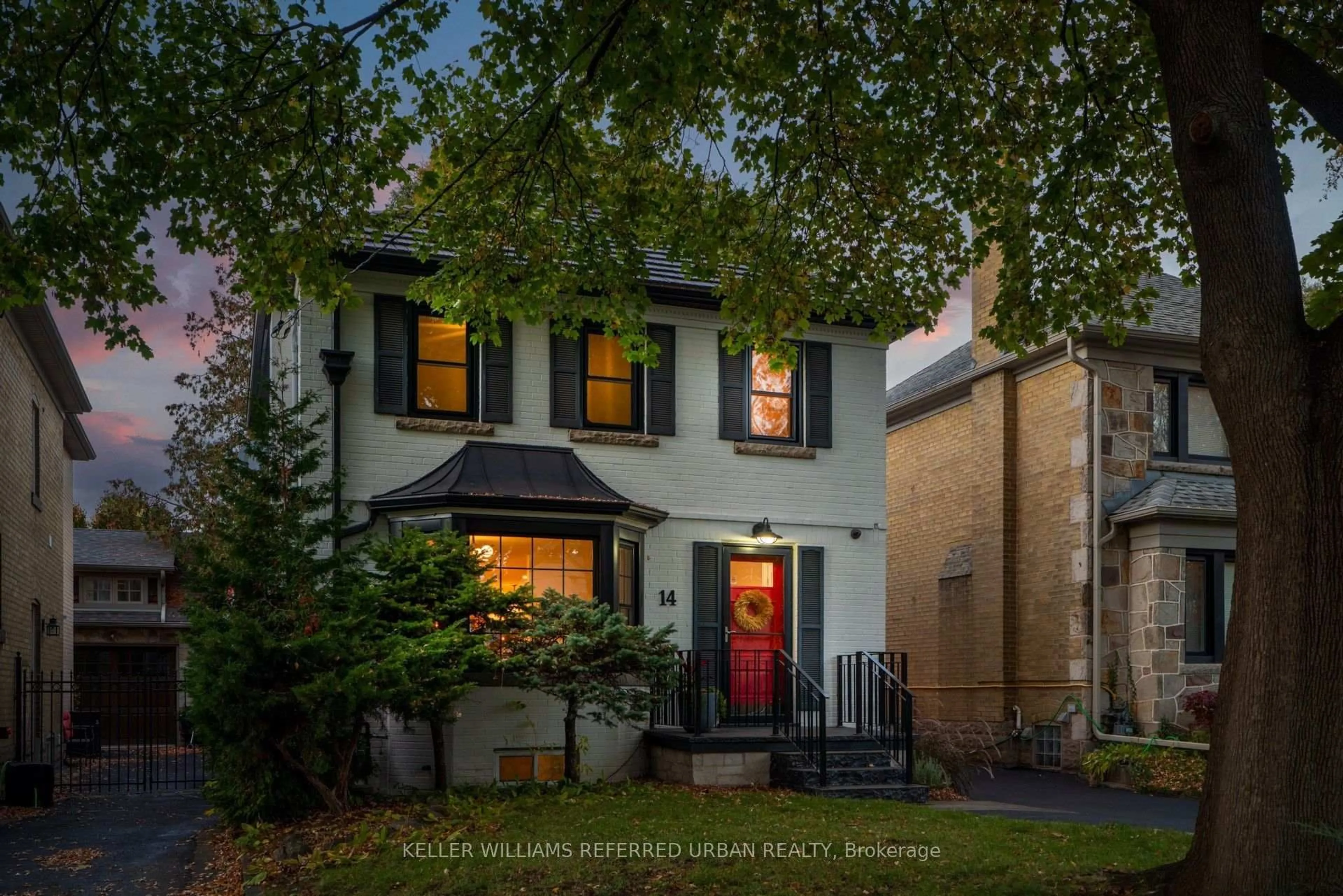 Home with brick exterior material, street for 14 Meadowvale Dr, Toronto Ontario M8Y 2N8