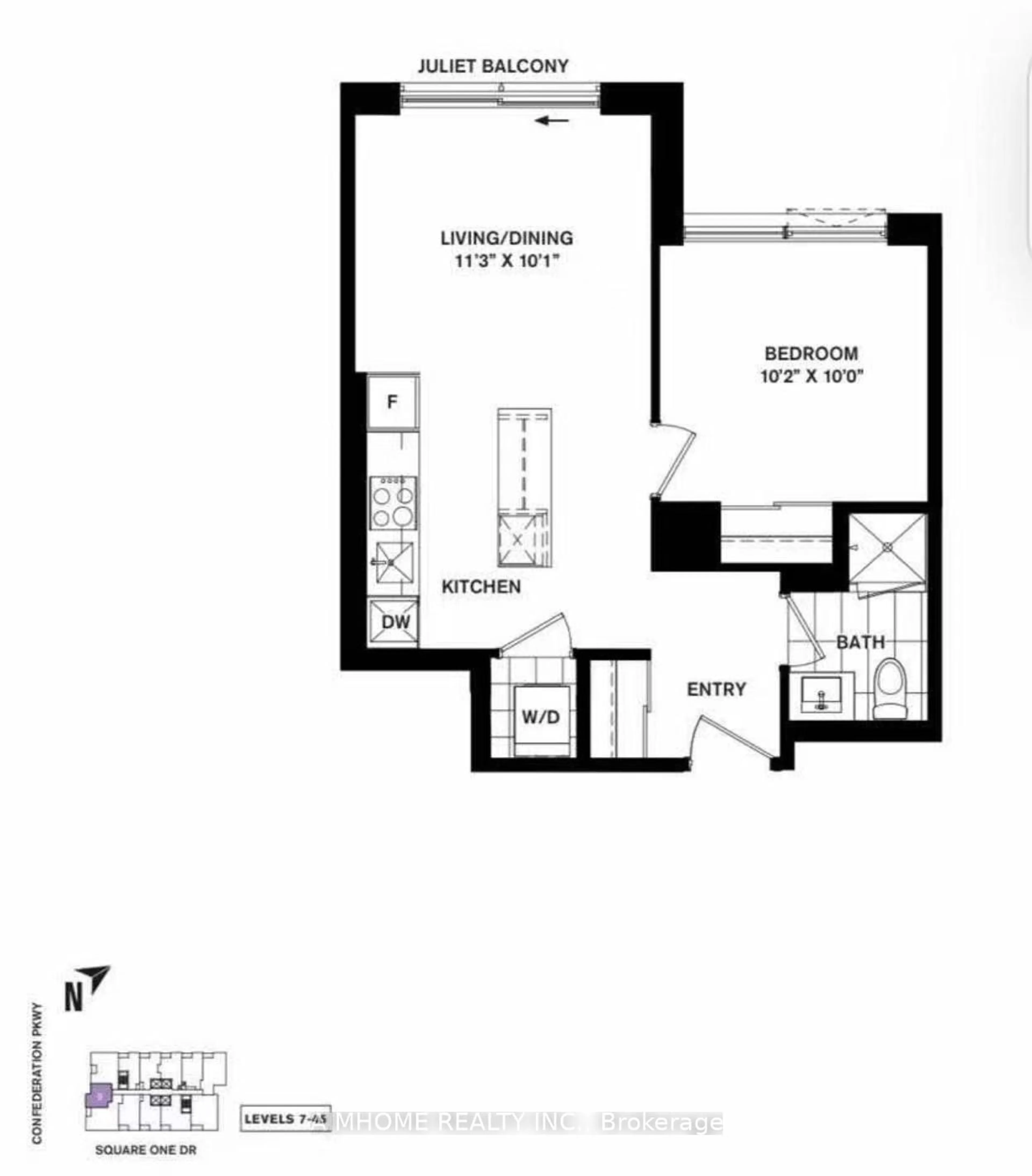 Floor plan for 395 Square One Dr #1209, Mississauga Ontario L5B 0P6