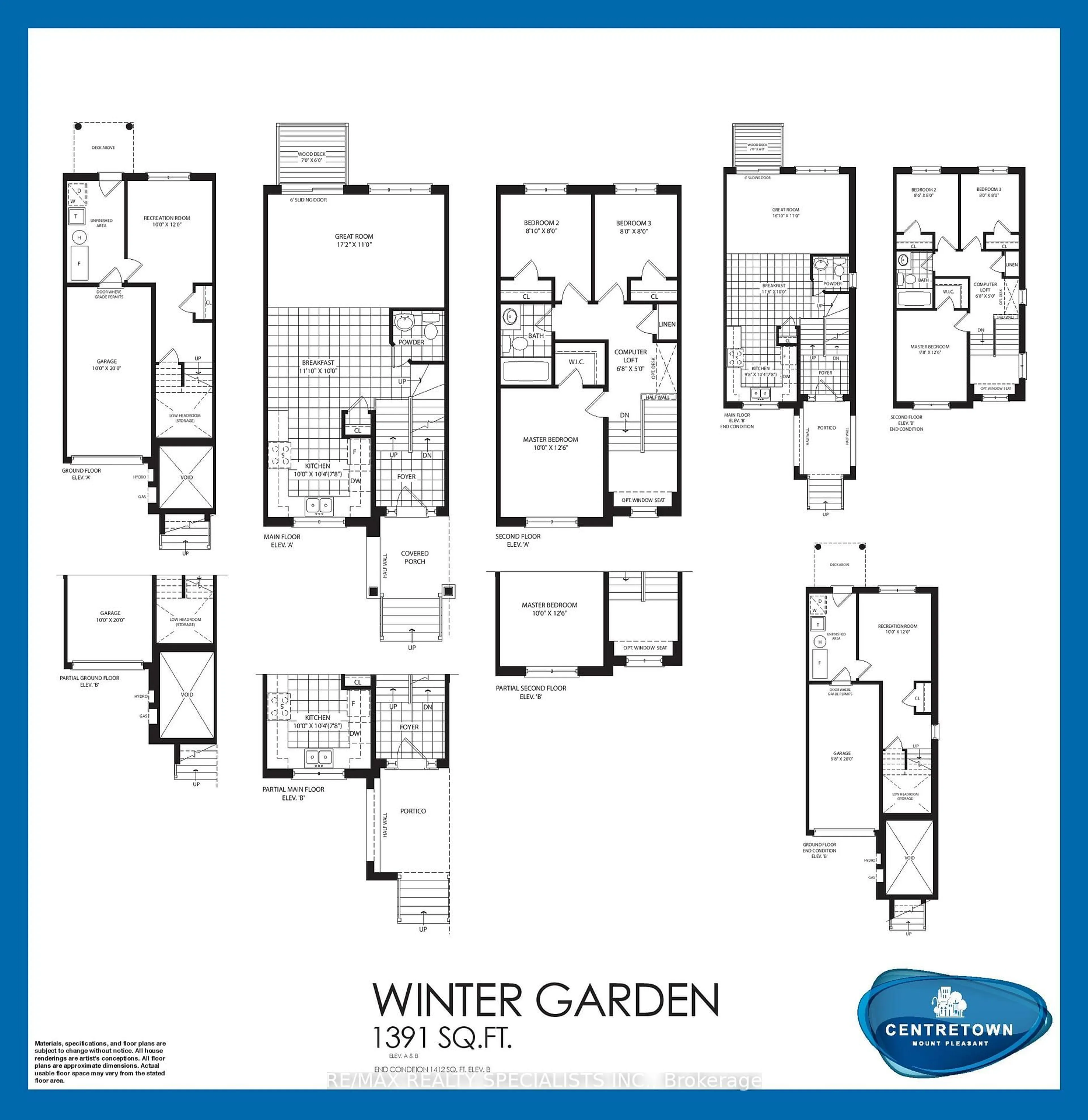 Floor plan for 9 Rockbrook Tr, Brampton Ontario L7A 4H8