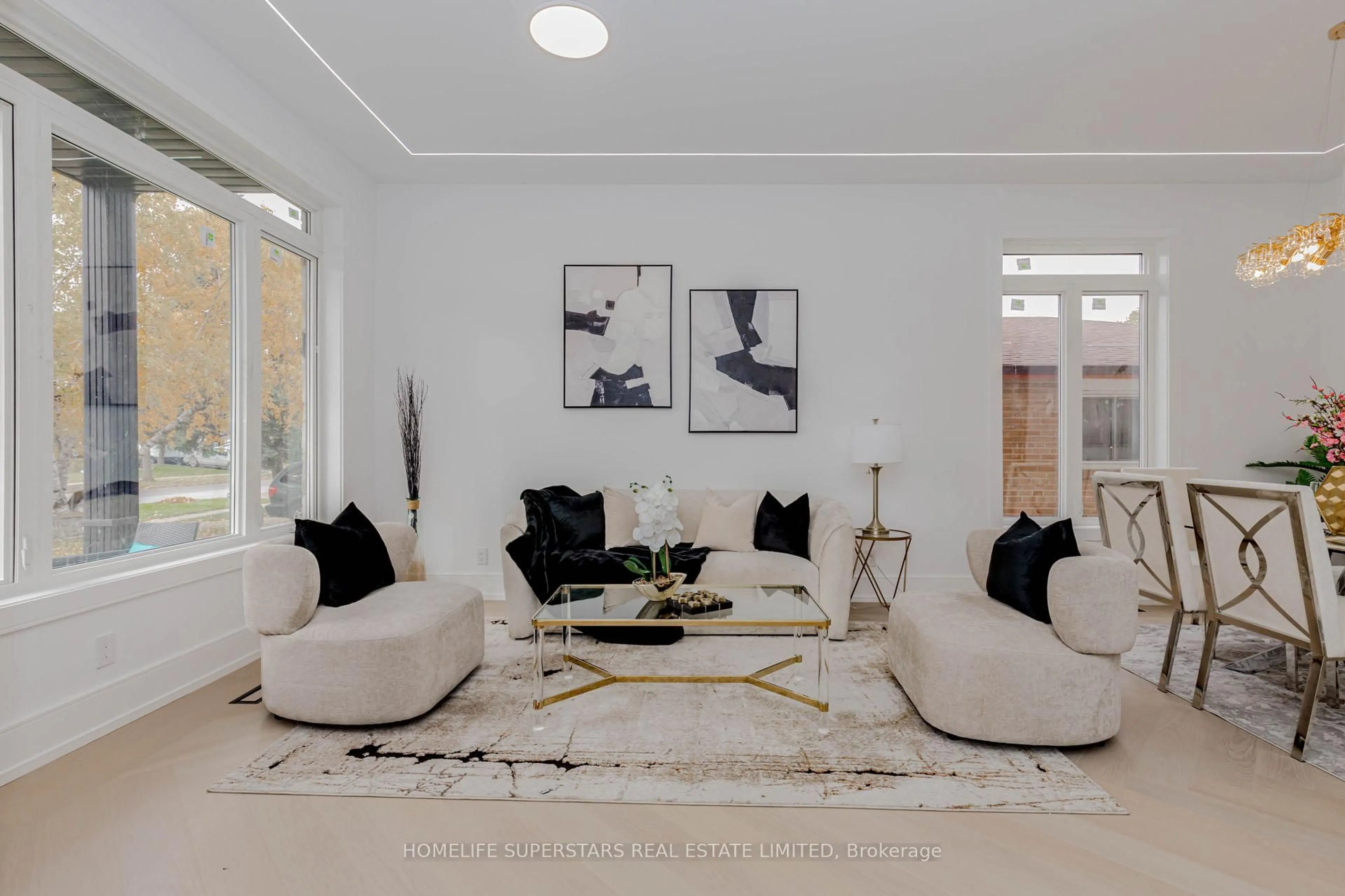 Living room with furniture, unknown for 75 Silverstone Dr, Toronto Ontario M9V 3G4