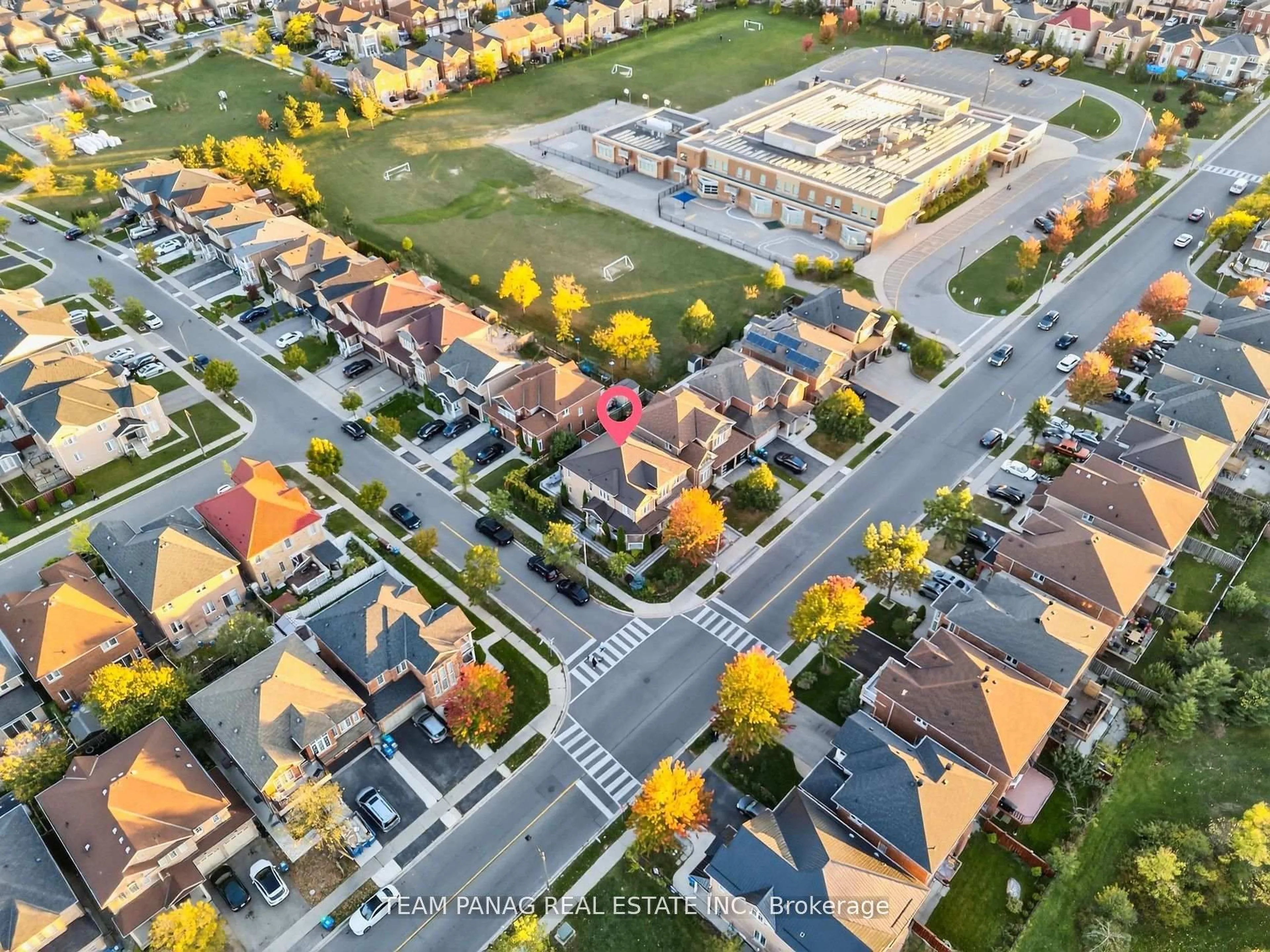 A pic from outside/outdoor area/front of a property/back of a property/a pic from drone, street for 106 Sugarcane Ave, Brampton Ontario L6R 0G5