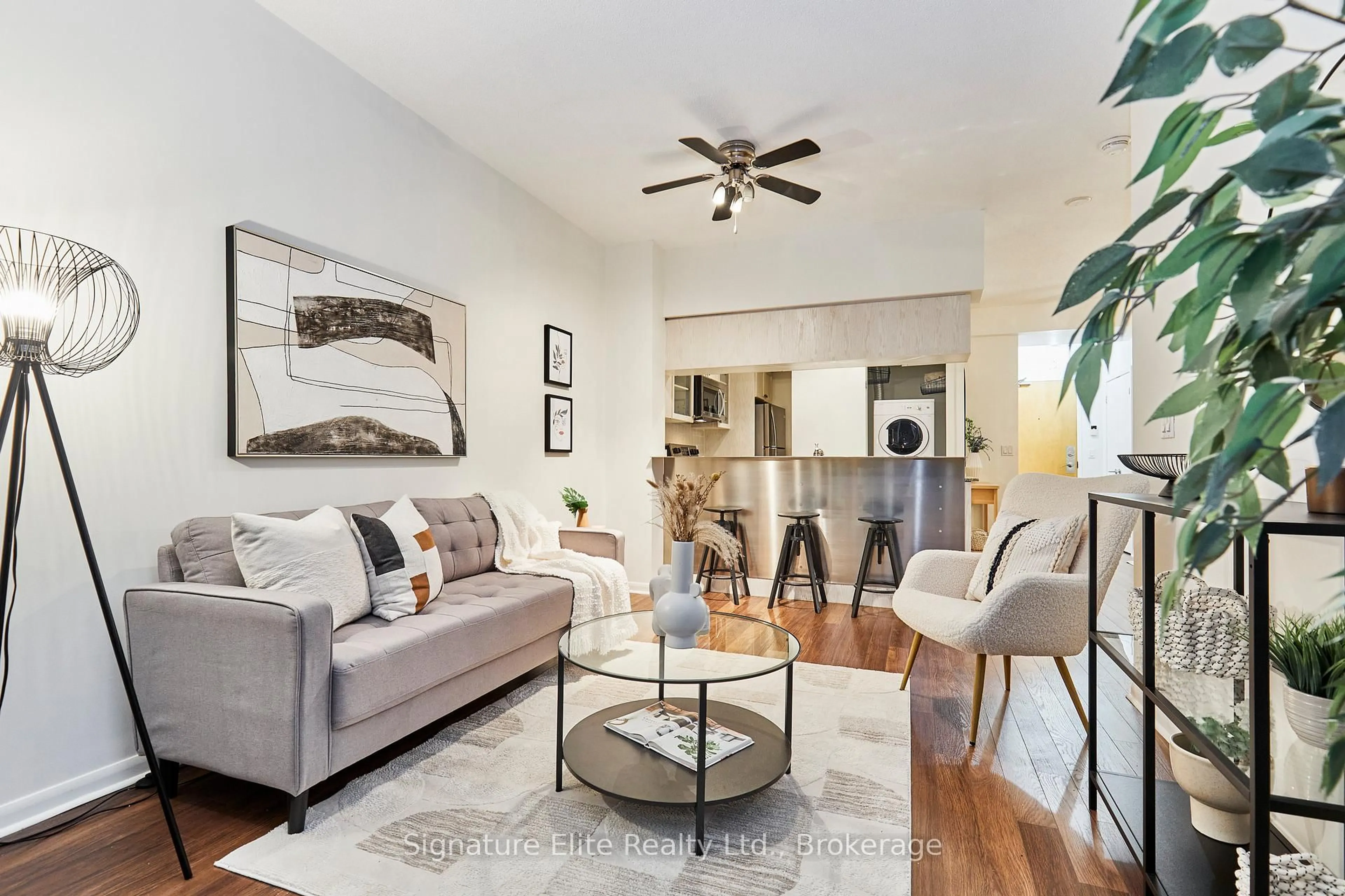 Living room with furniture, unknown for 185 Legion Rd #1103, Toronto Ontario M8Y 0A1