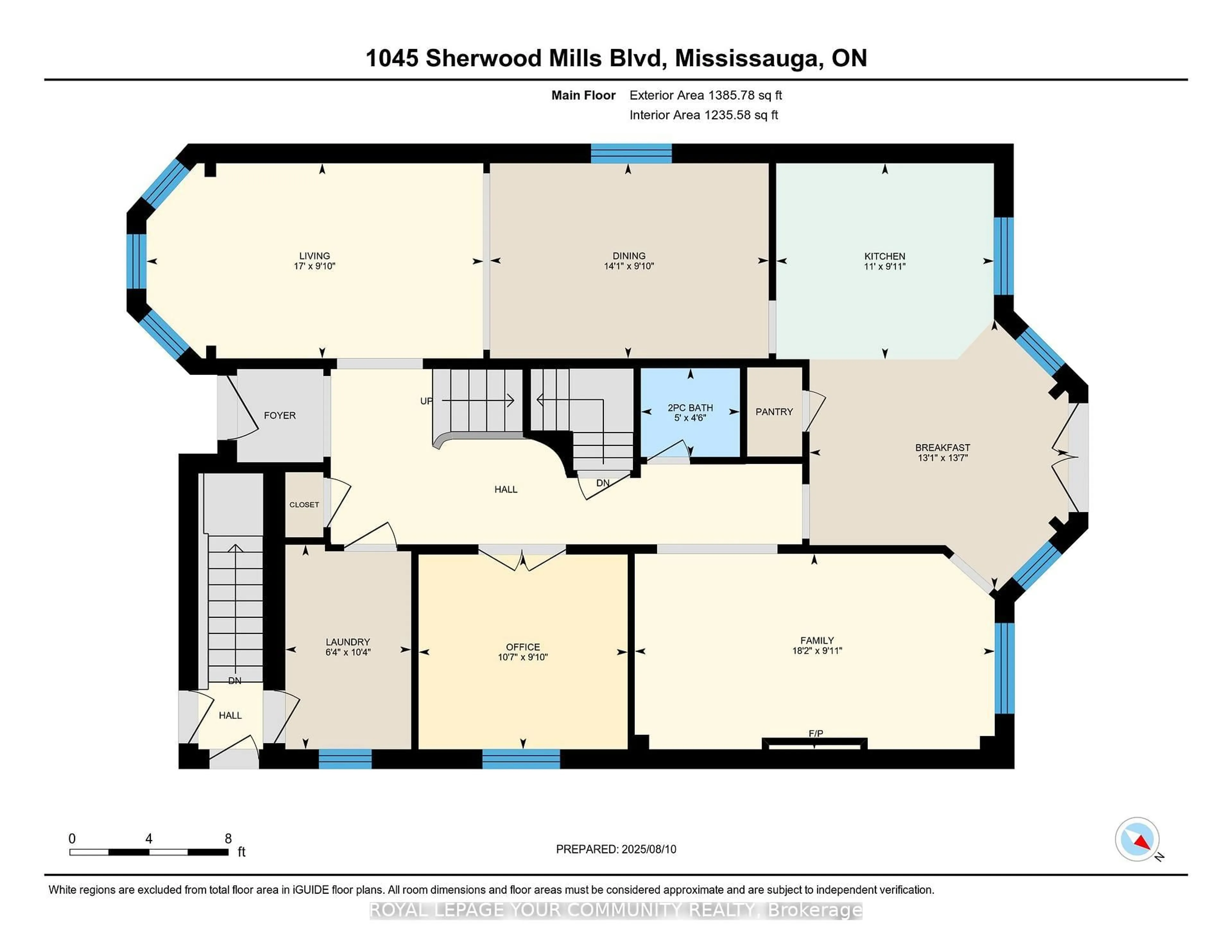 Floor plan for 1045 Sherwood Mills Blvd, Mississauga Ontario L5V 1R3