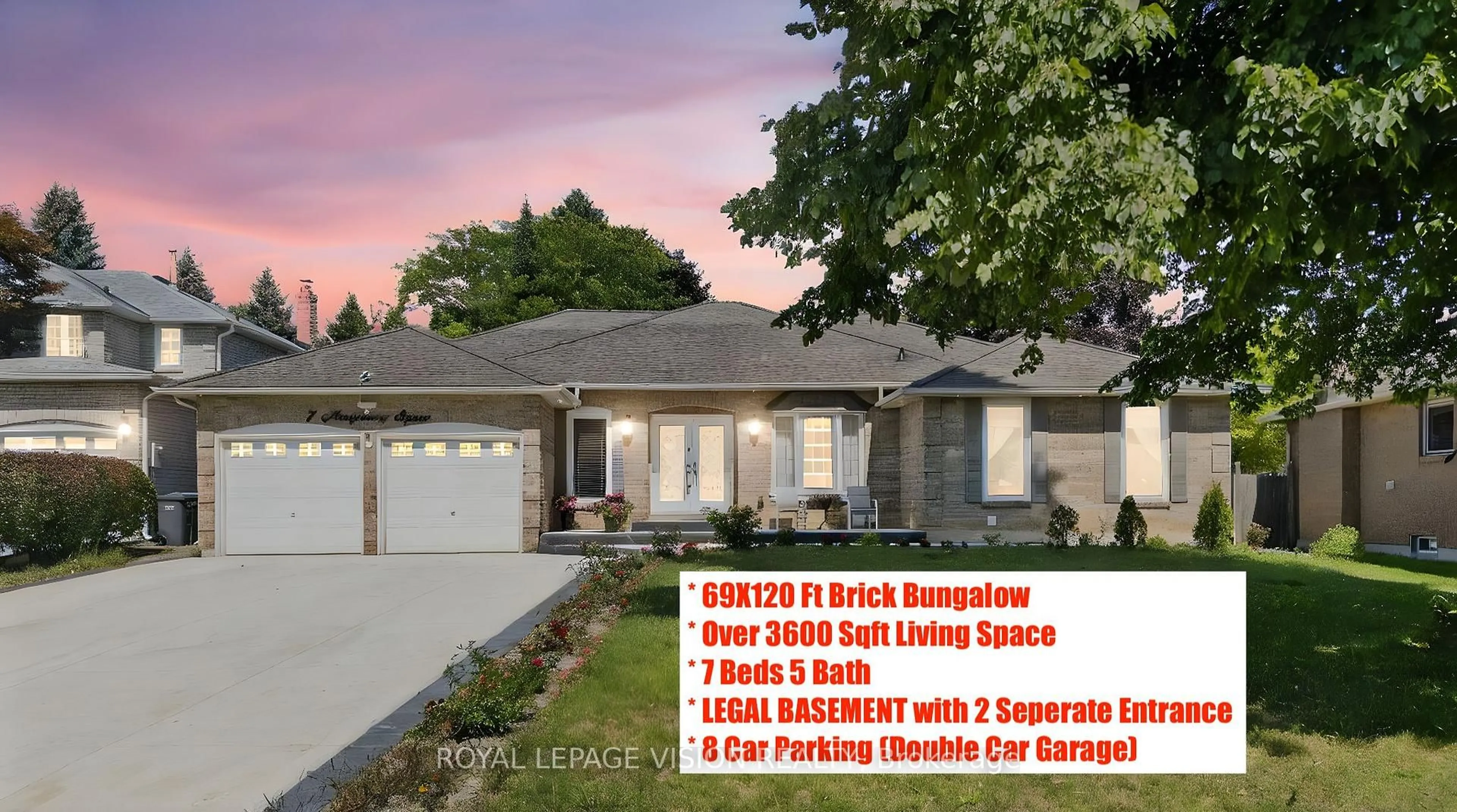 Home with brick exterior material, street for 7 Montgomery Sq, Brampton Ontario L6Z 3H3
