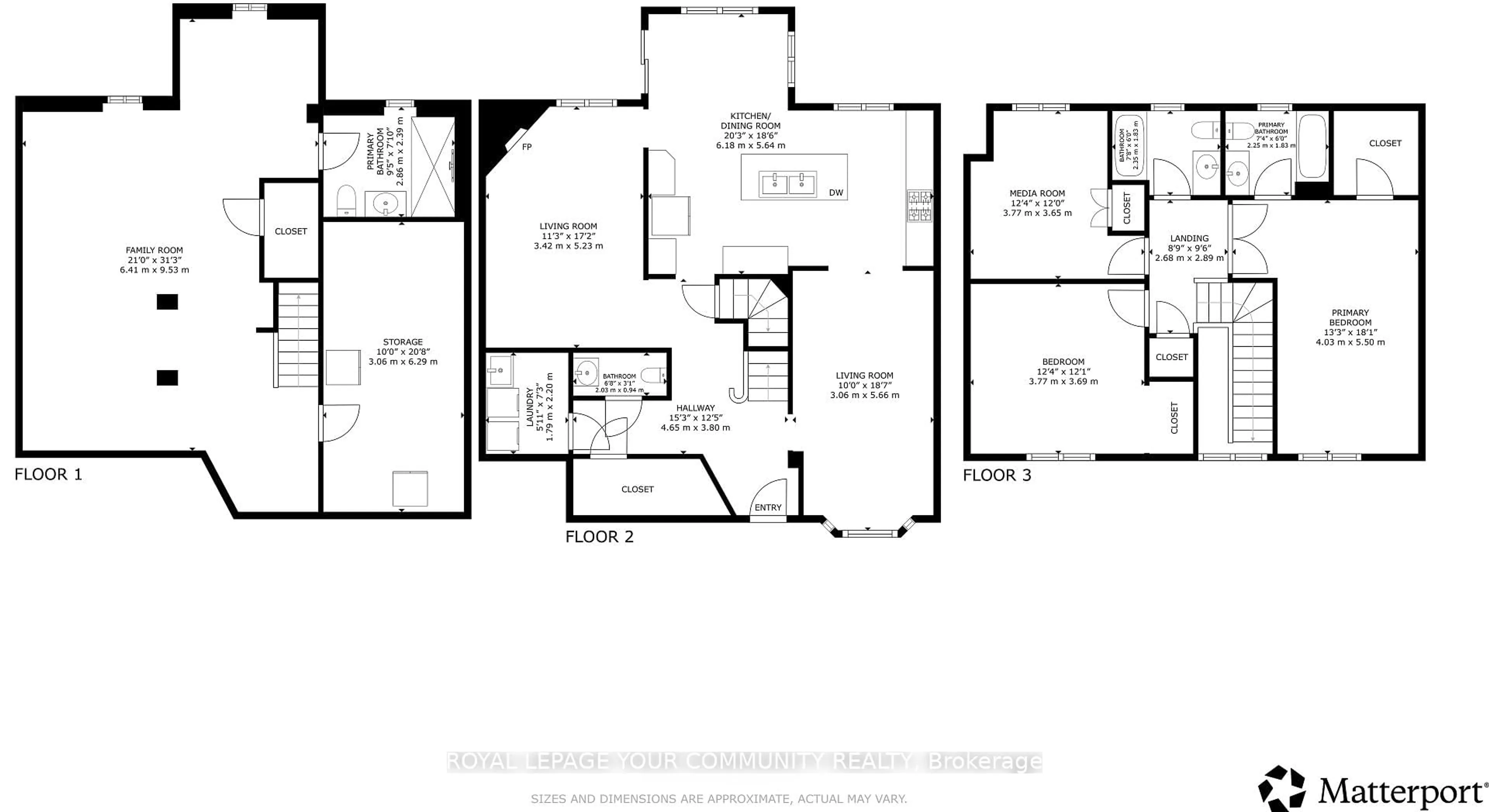 Floor plan for 52 Keystone Dr, Brampton Ontario L6Y 3K7