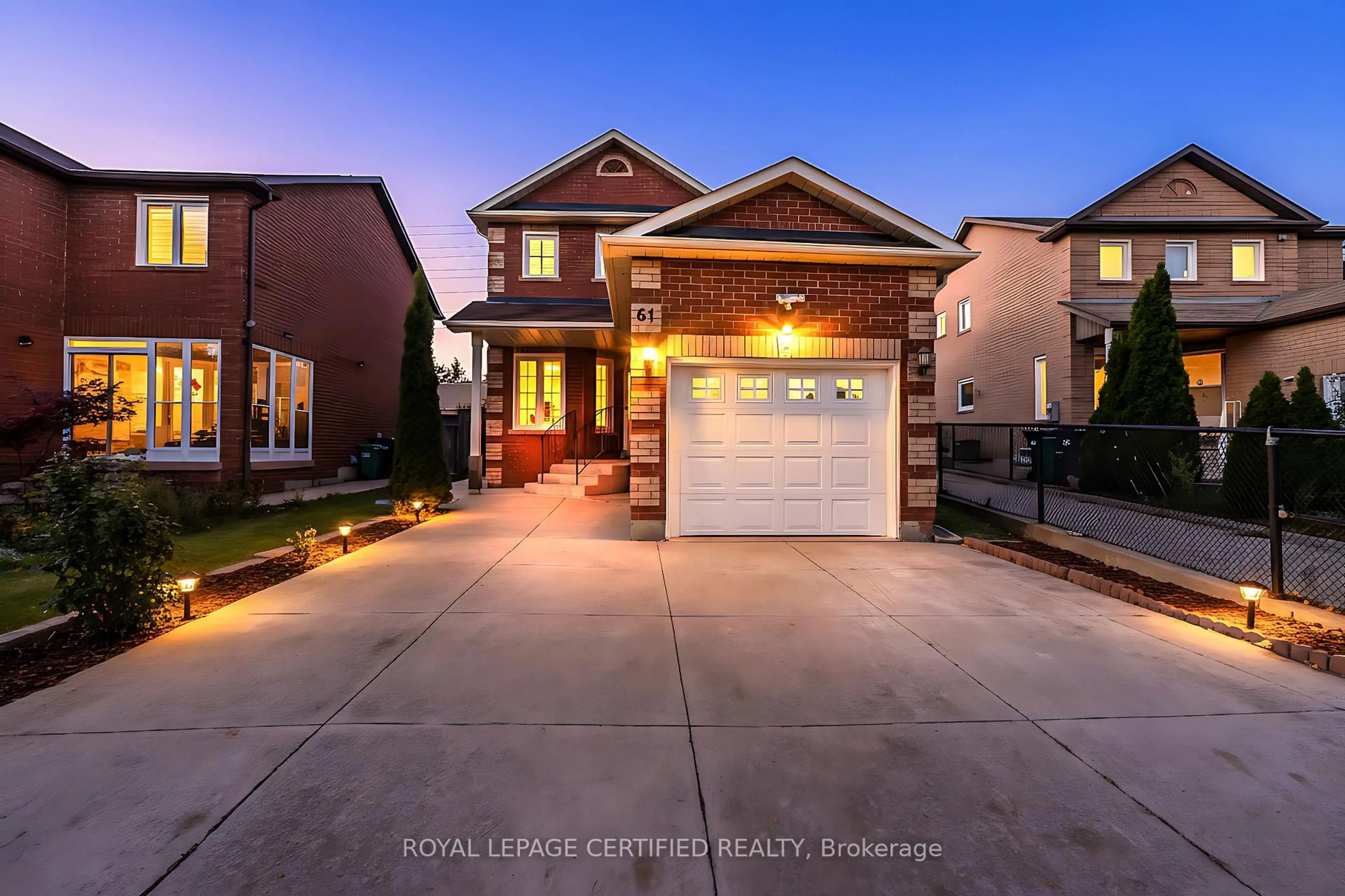 Home with brick exterior material, street for 61 Cranberry Cres, Brampton Ontario L6Y 4X2