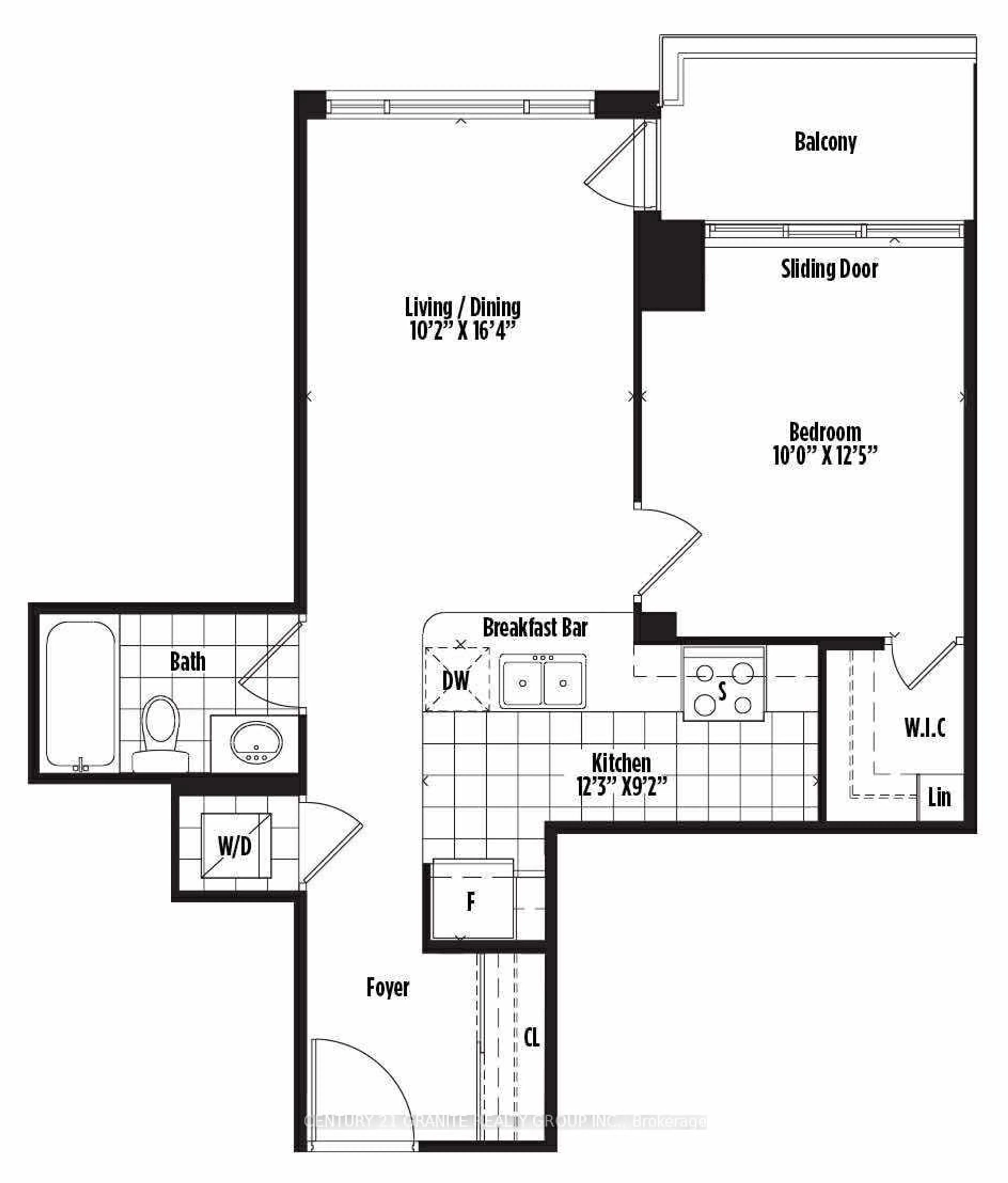 Floor plan for 349 Rathburn Rd #1719, Mississauga Ontario L5G 0B9