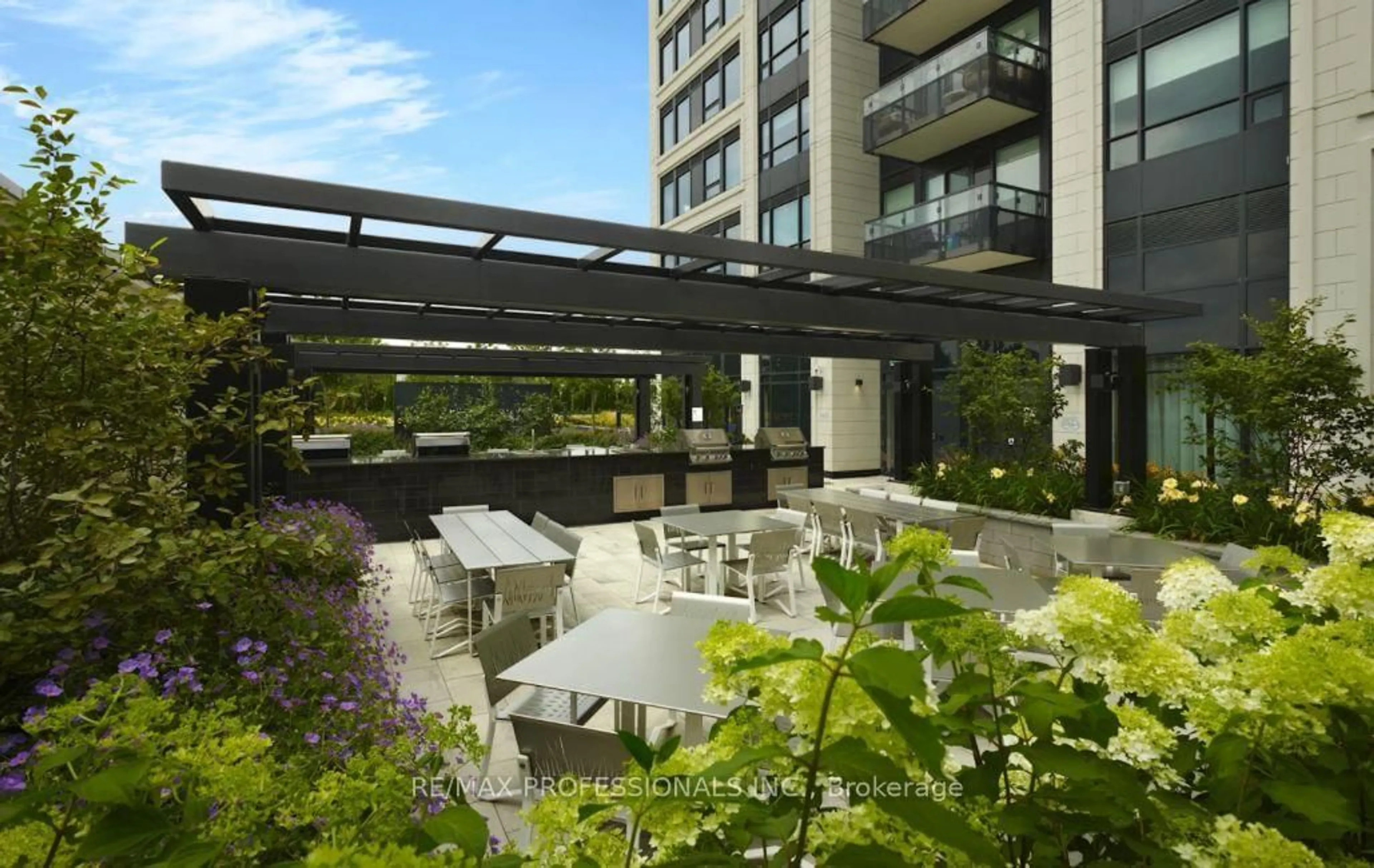 Patio, city buildings view from balcony for 10 Eva Rd #1305, Toronto Ontario M9C 0B3