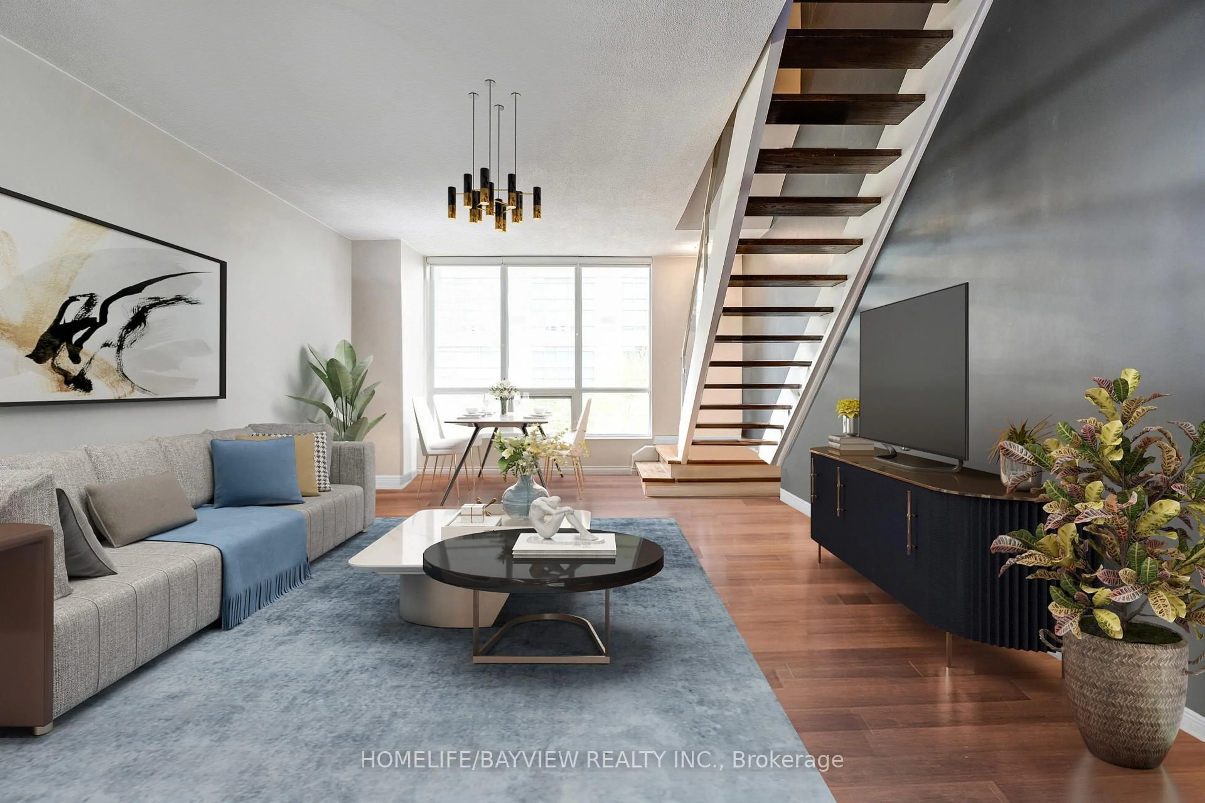 Living room with furniture, unknown for 185 Legion Rd #315, Toronto Ontario M8Y 0A1