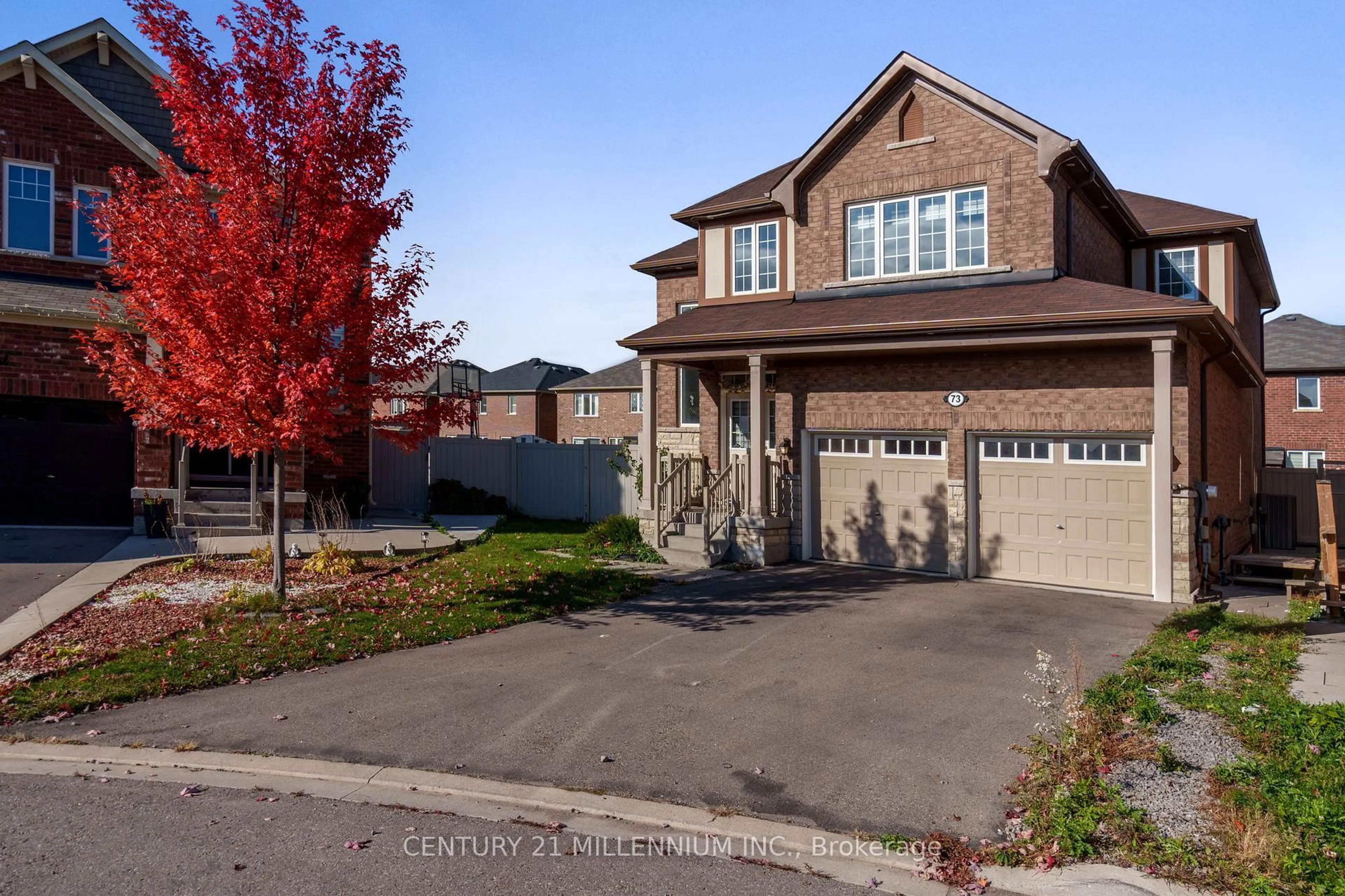 Home with brick exterior material, street for 73 Mincing Tr, Brampton Ontario L7A 4S9
