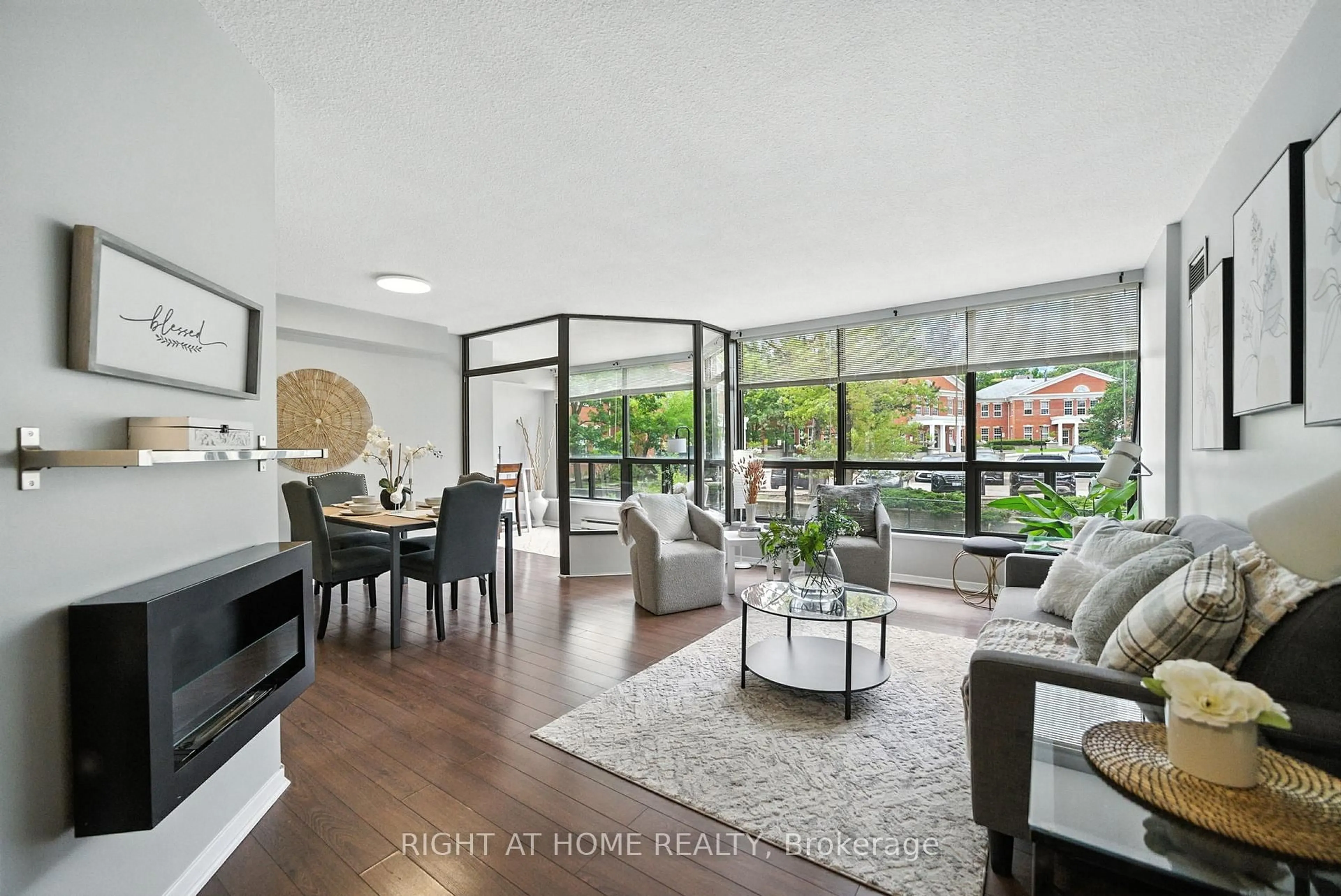 Living room with furniture, unknown for 200 Robert Speck Pkwy #201, Mississauga Ontario L4Z 1S3