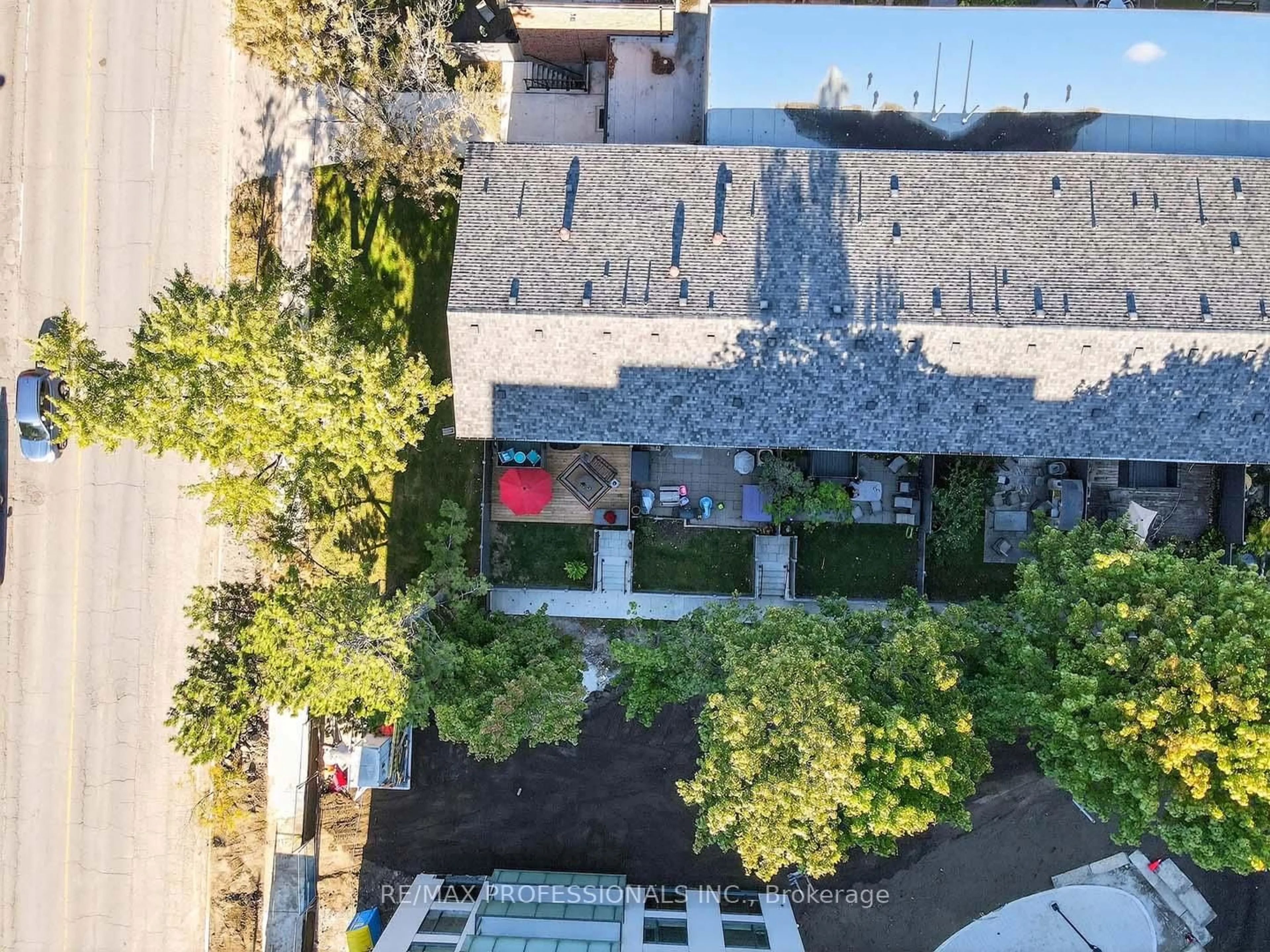 A pic from outside/outdoor area/front of a property/back of a property/a pic from drone, city buildings view from balcony for 4357 Bloor St #1, Toronto Ontario M9C 2A4